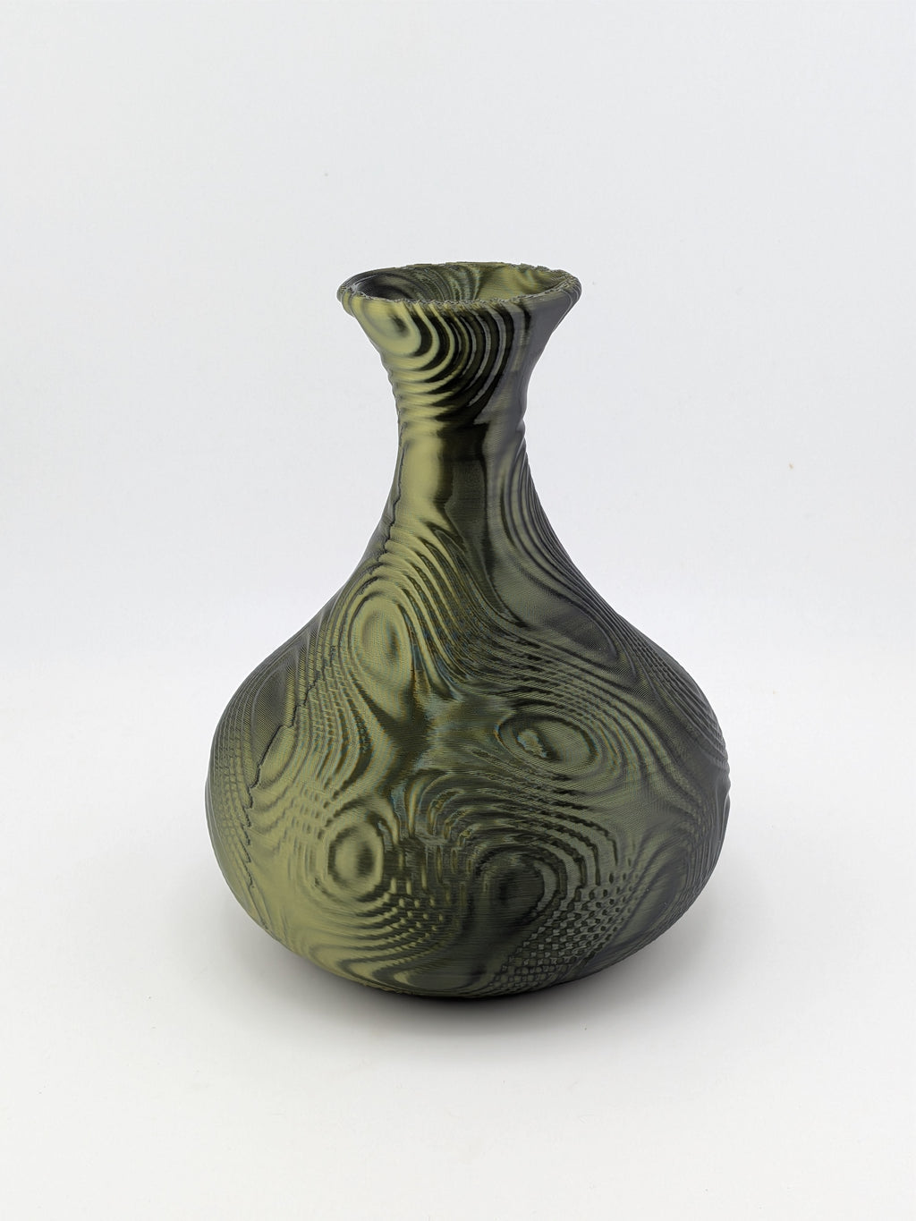 🎨🌀 4.75" Bulbous Ripple Vase | 3D Printed Sculptural Decor in Silk & Dual-Tone ✨🏺