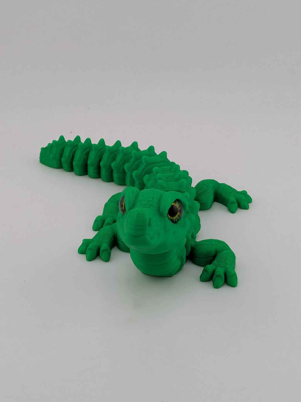 🐊✨ 6" Flexi Alligator with Glass Eyes | Articulated "Swamp-Wiggle" Fidget Toy 🌿👀