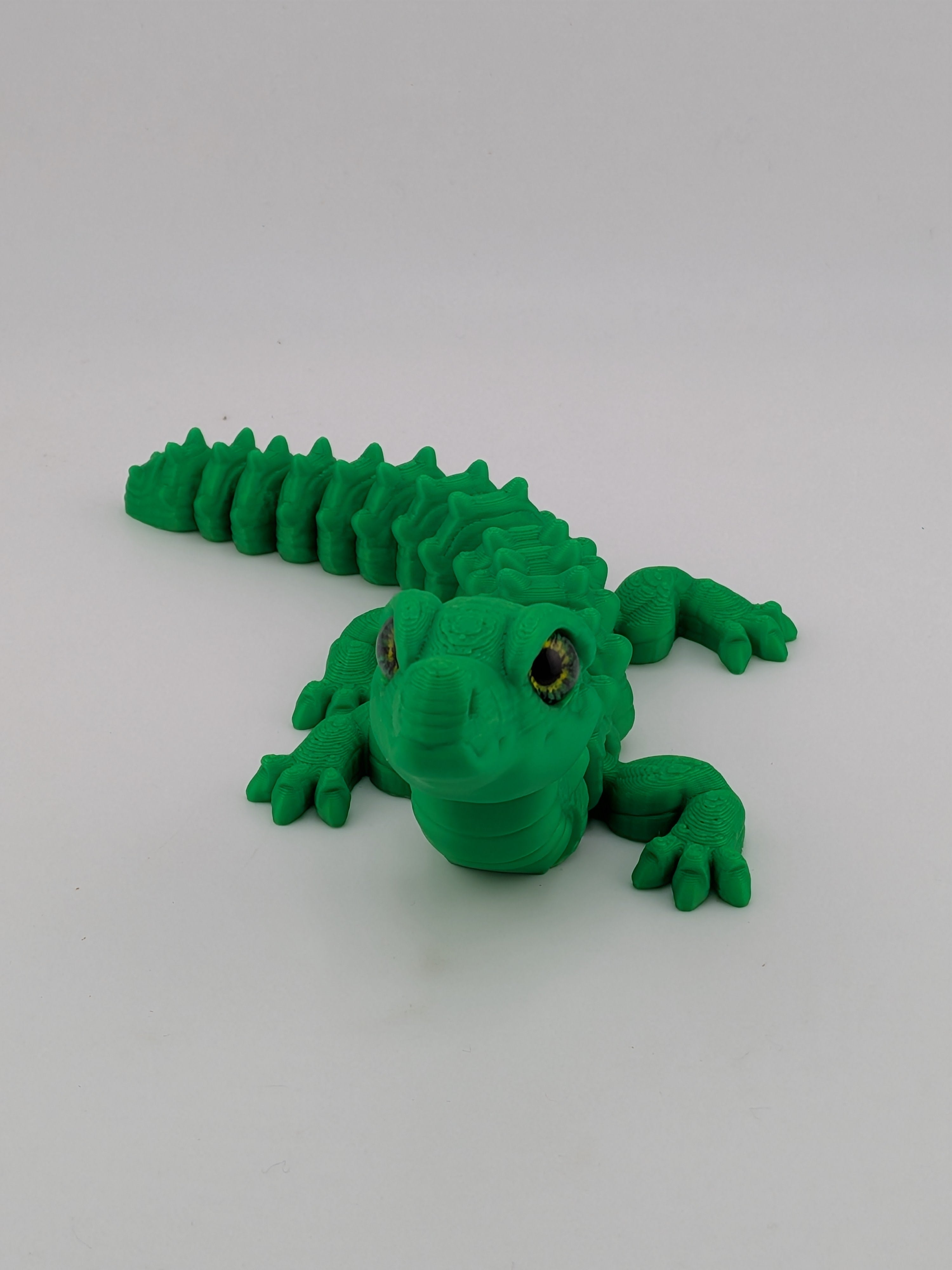 🐊✨ 6" Flexi Alligator with Glass Eyes | Articulated "Swamp-Wiggle" Fidget Toy 🌿👀