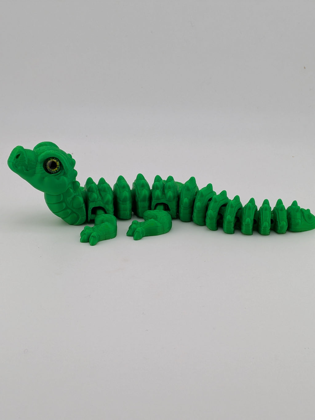 🐊✨ 6" Flexi Alligator with Glass Eyes | Articulated "Swamp-Wiggle" Fidget Toy 🌿👀