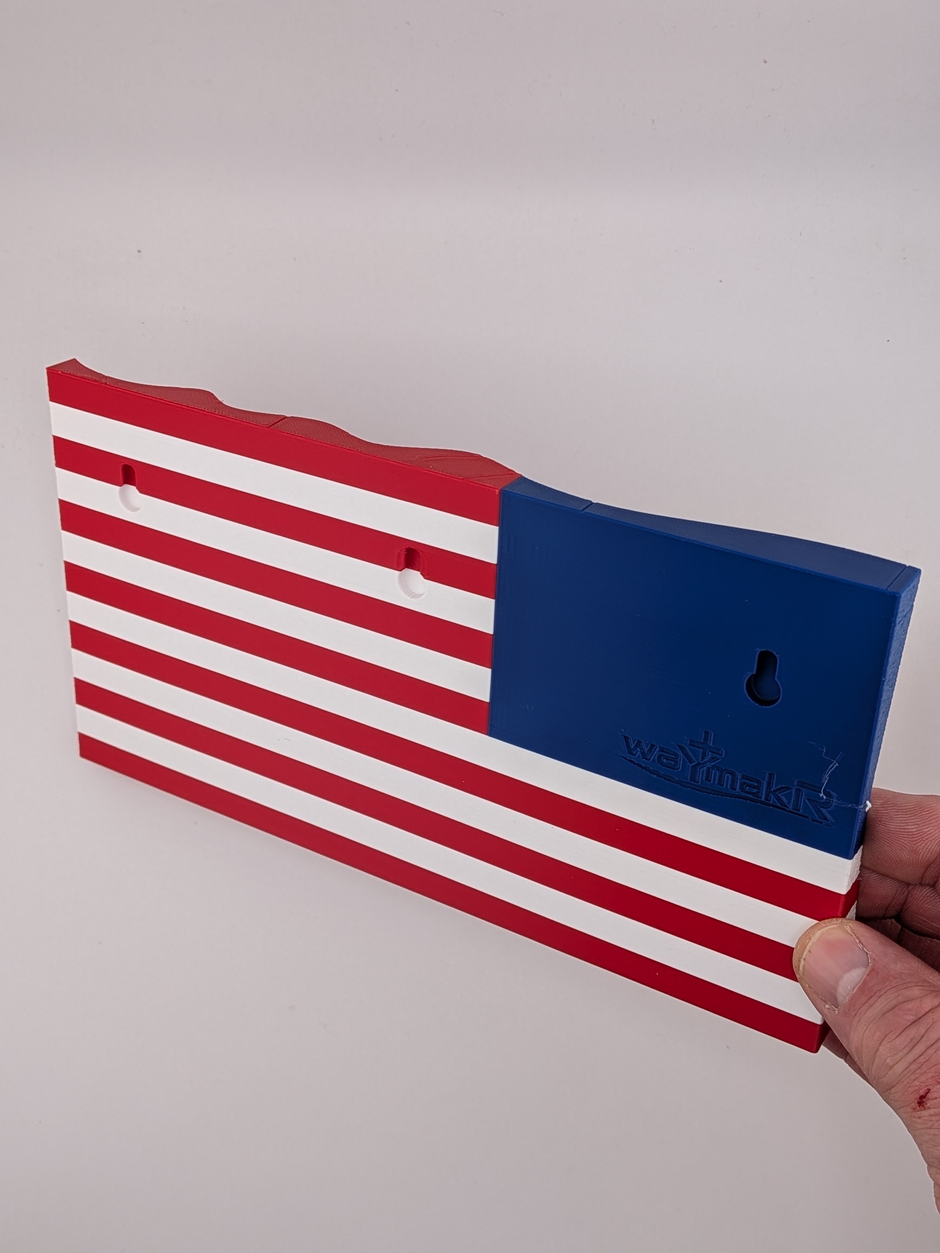 9 Inch Large USA 250th Anniversary Flag Waving Commemorative Wall Art