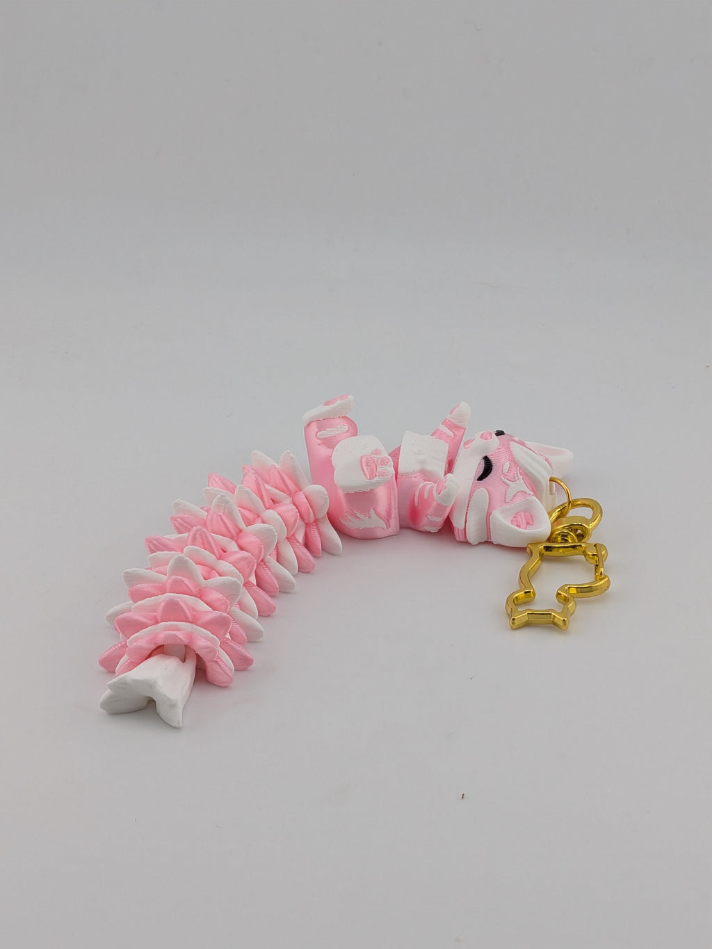 5.1 Inch Fluffy Tail Cat Keychain Articulated Mega Wiggle Fidget Buddy
