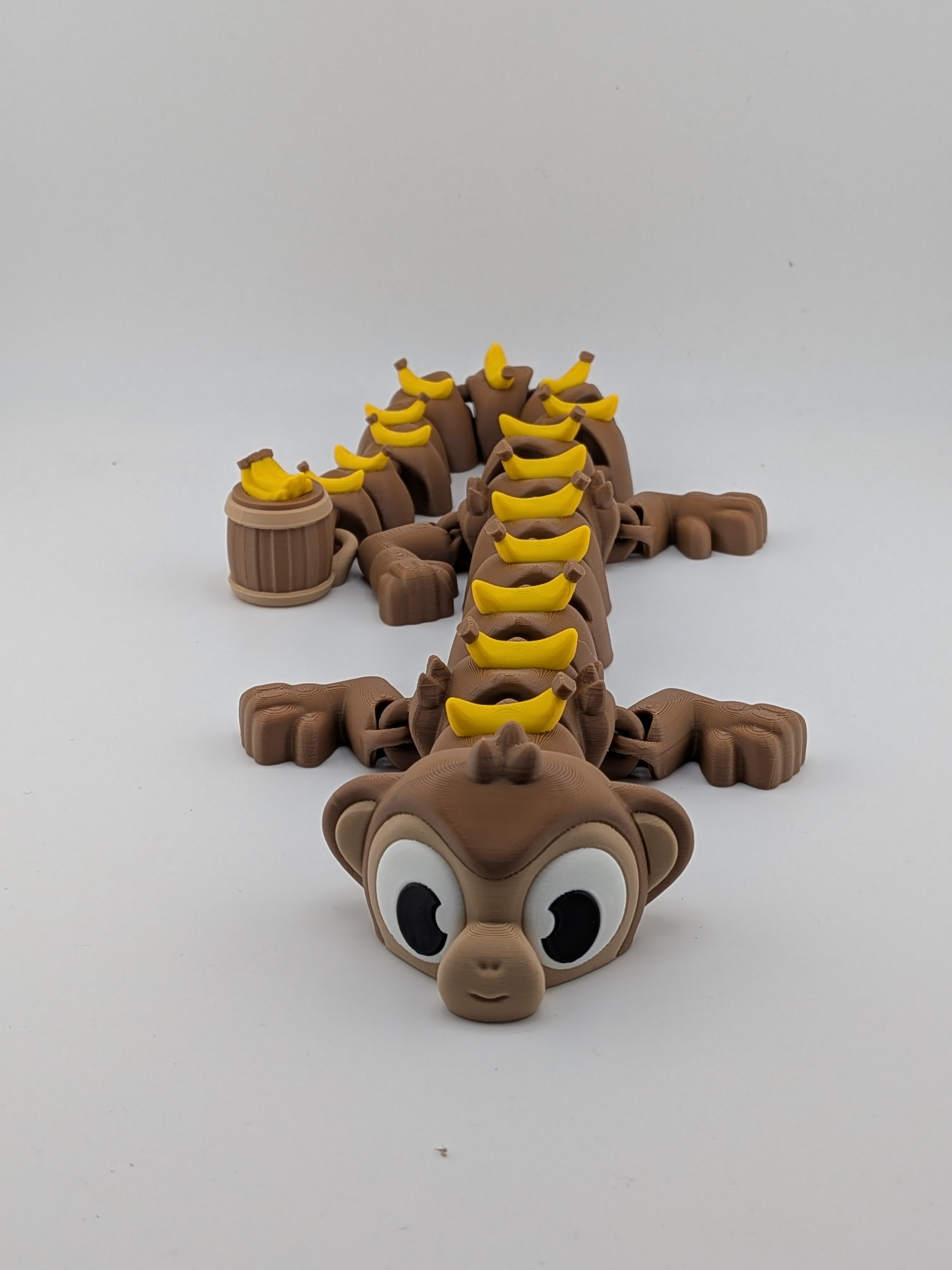 17 Inch Monkey Dragon Articulated Flexi with Banana Barrel Tail