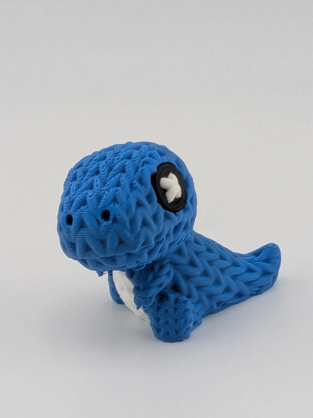 1.75 Inch Knit Finish T-Rex Keychain 3D Printed Dinosaur Fidget Buddy