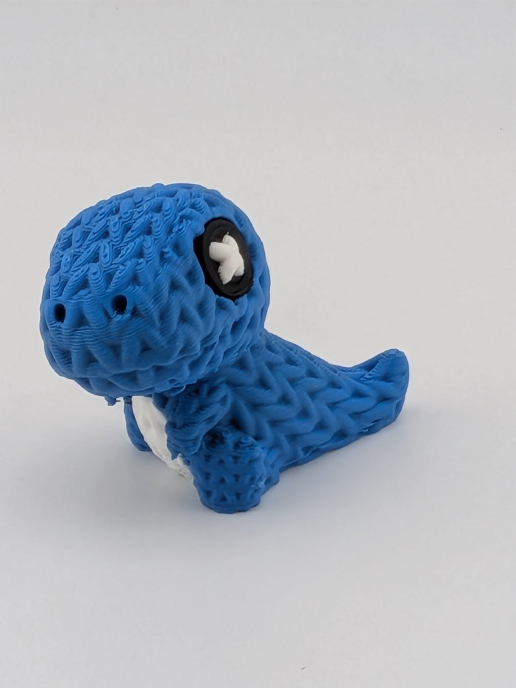 1.75 Inch Knit Finish T-Rex Keychain 3D Printed Dinosaur Fidget Buddy