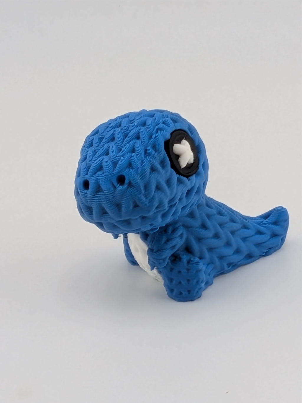 1.75 Inch Knit Finish T-Rex Keychain 3D Printed Dinosaur Fidget Buddy