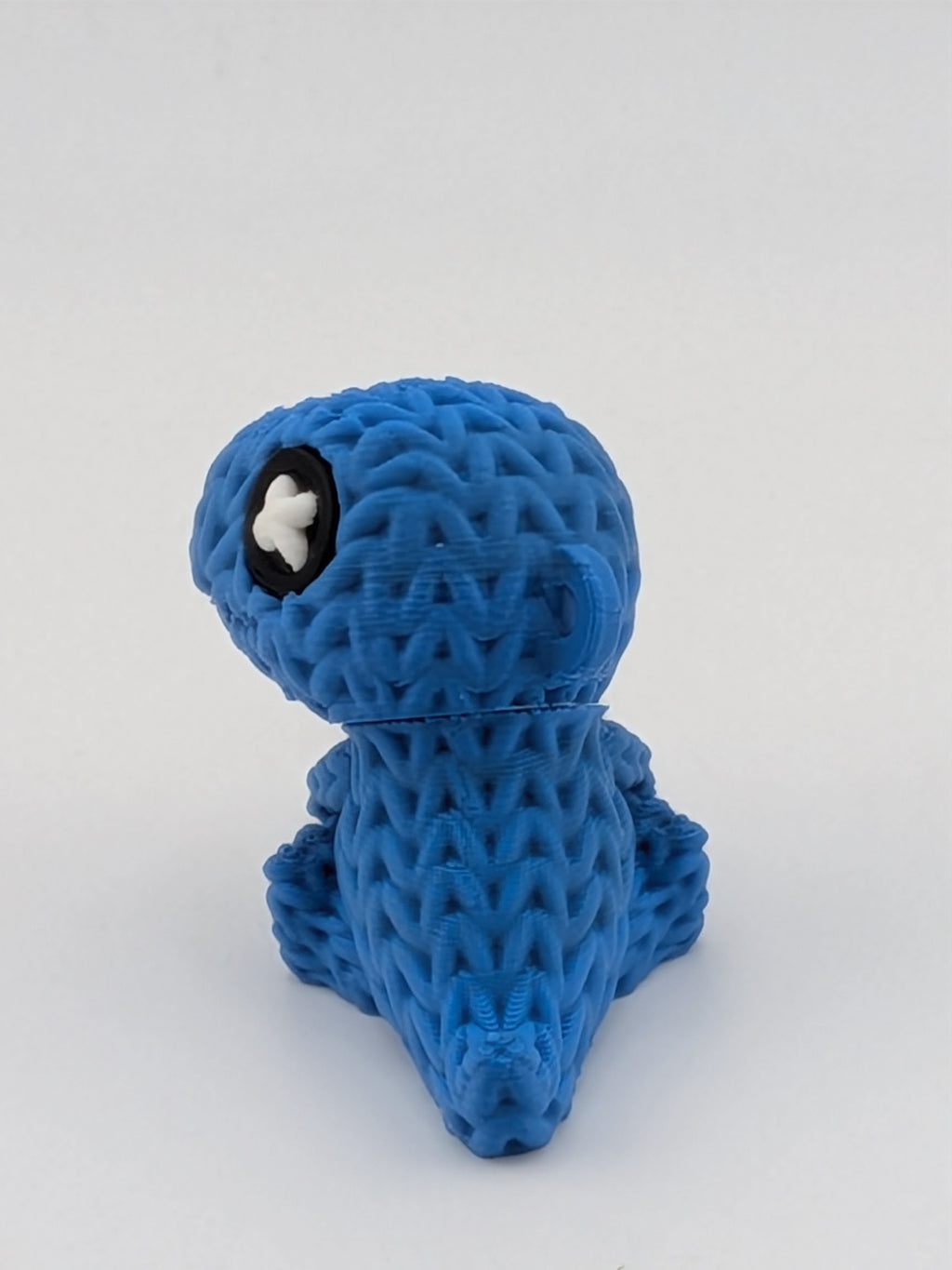 1.75 Inch Knit Finish T-Rex Keychain 3D Printed Dinosaur Fidget Buddy