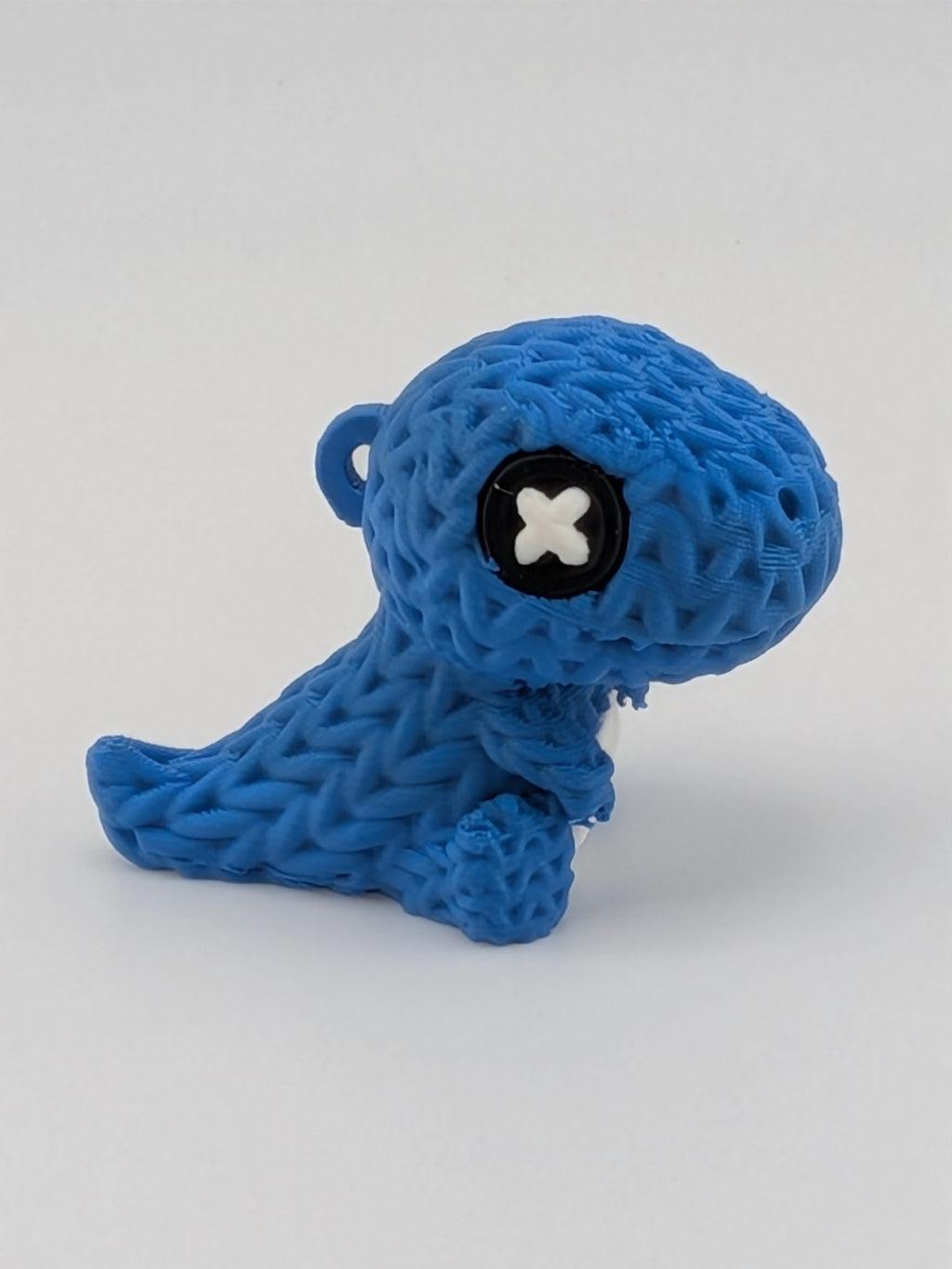 1.75 Inch Knit Finish T-Rex Keychain 3D Printed Dinosaur Fidget Buddy
