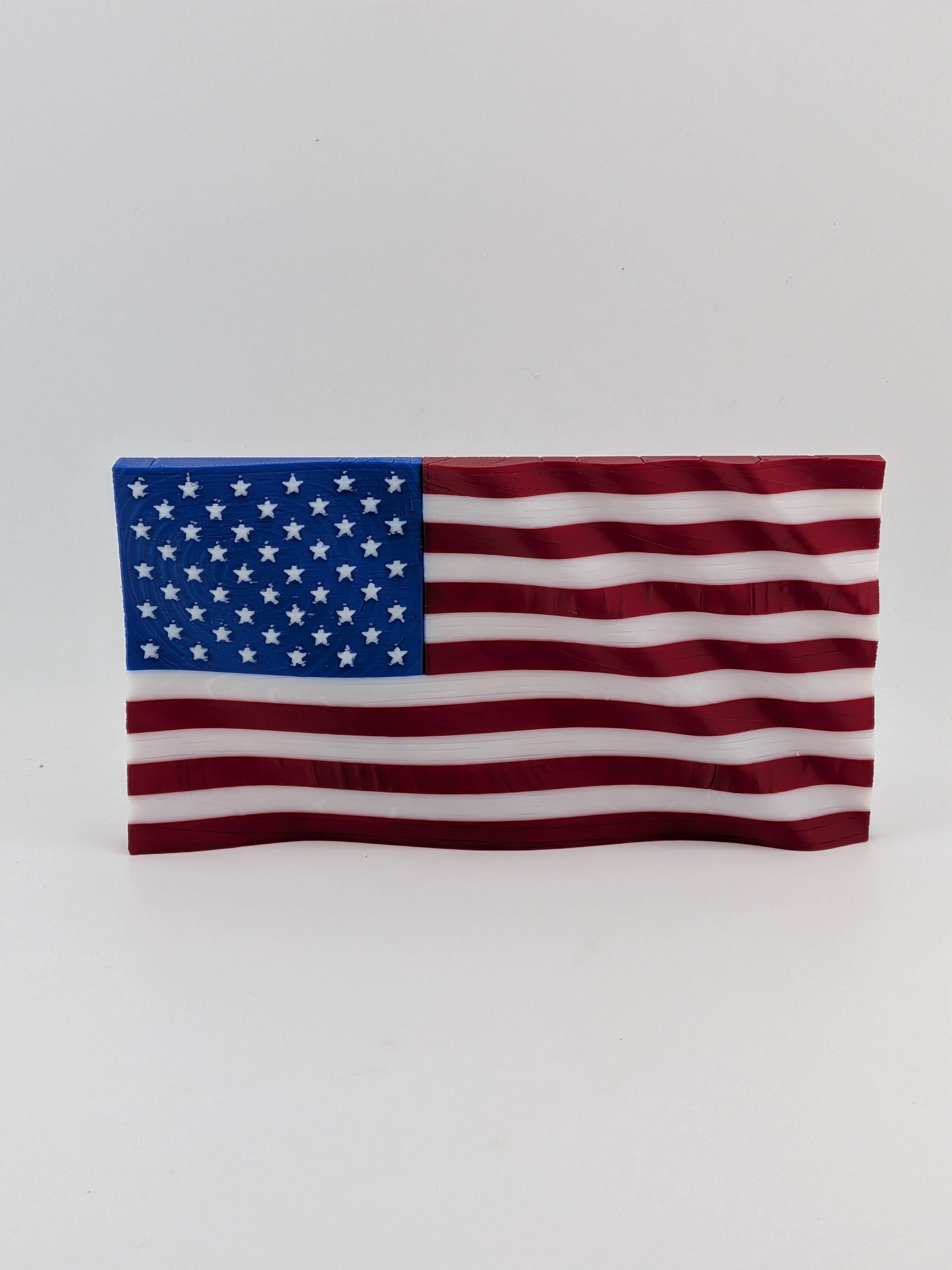 5.5 Inch American Waving Flag Commemorative Magnet with Embedded No Scratch Backing