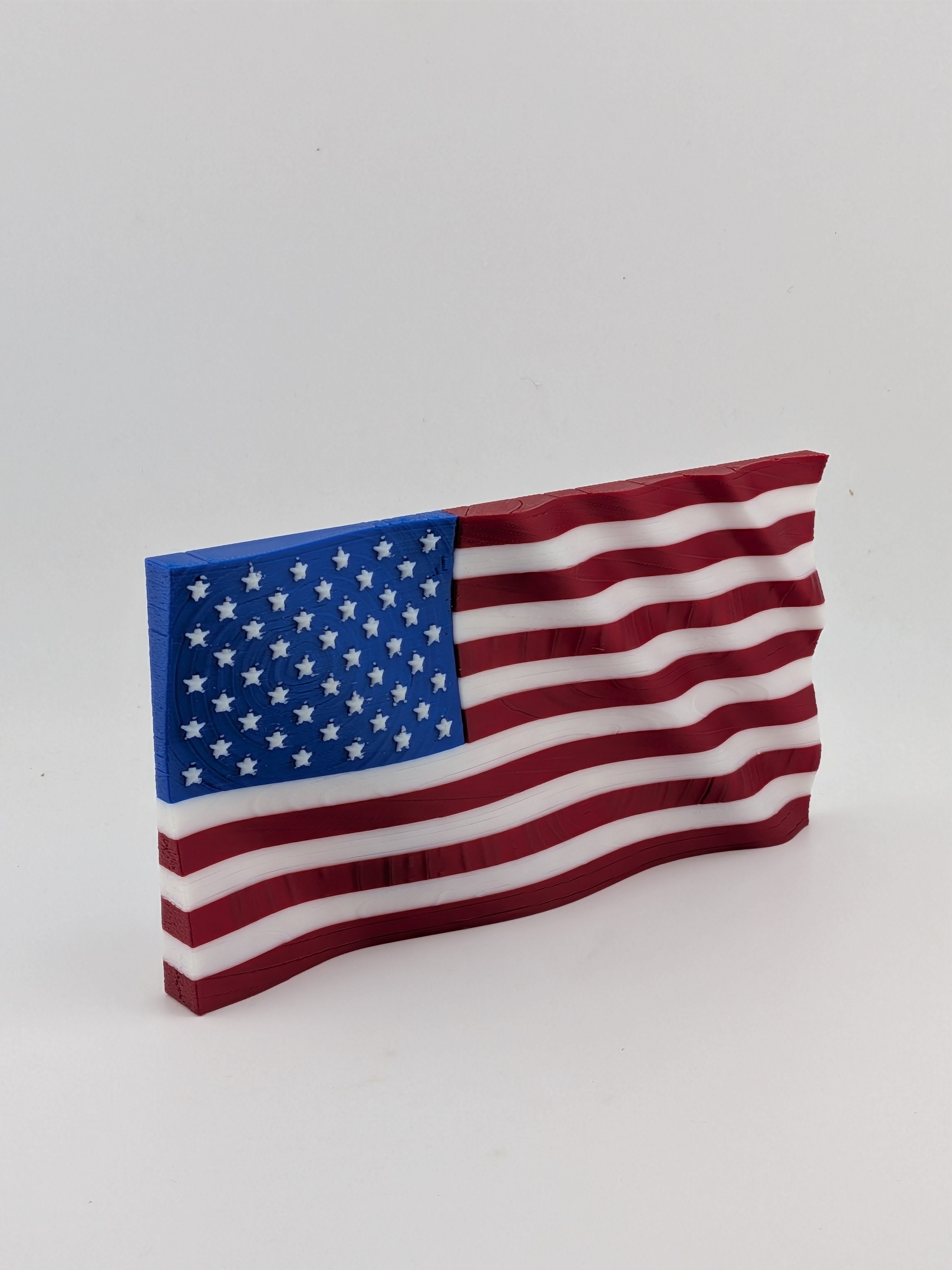 5.5 Inch American Waving Flag Commemorative Magnet with Embedded No Scratch Backing