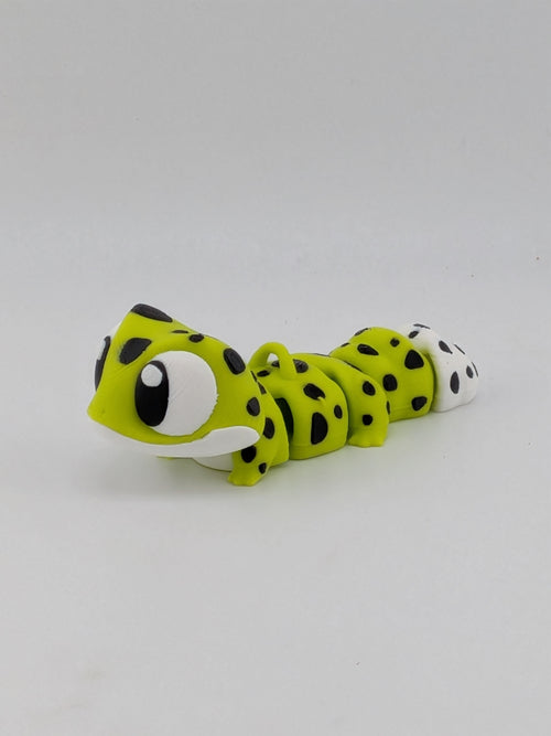 3.25 Inch Flexi Gecko Keychain Articulated Lizard Fidget Toy