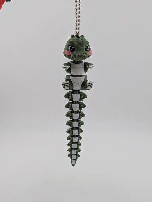 5.5 Inch Flexi Crocodile Keychain Articulated Chibi Alligator Fidget Buddy