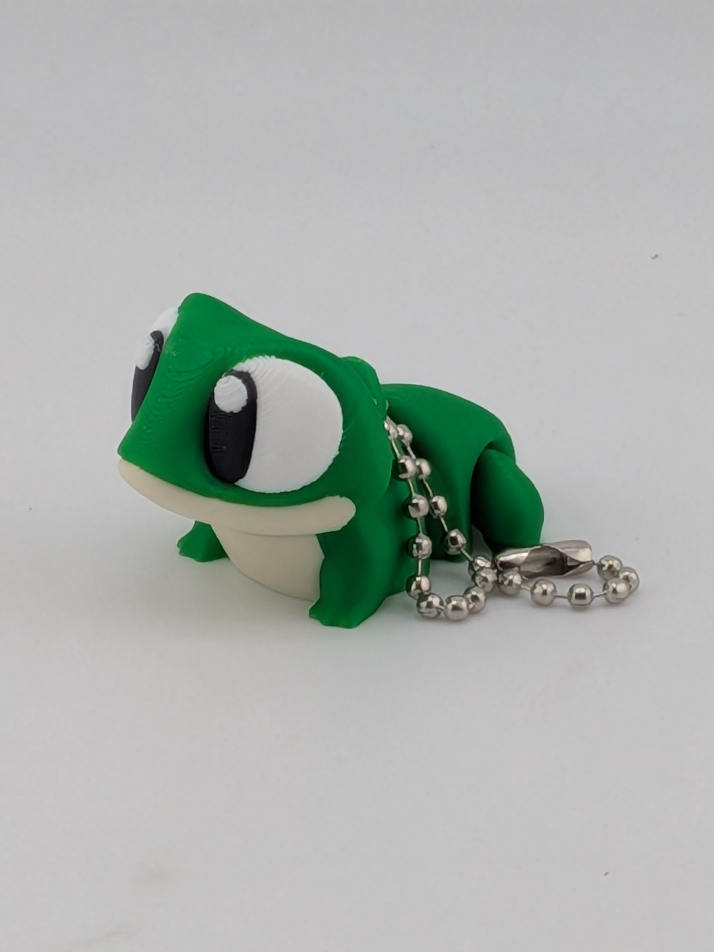 1.5 Inch Mini Flexi Frog Keychain 3D Printed Pocket Amphibian Fidget Buddy