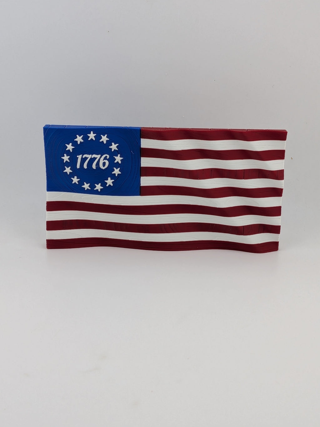 5.5 Inch American Waving Flag Commemorative Magnet with Embedded No Scratch Backing