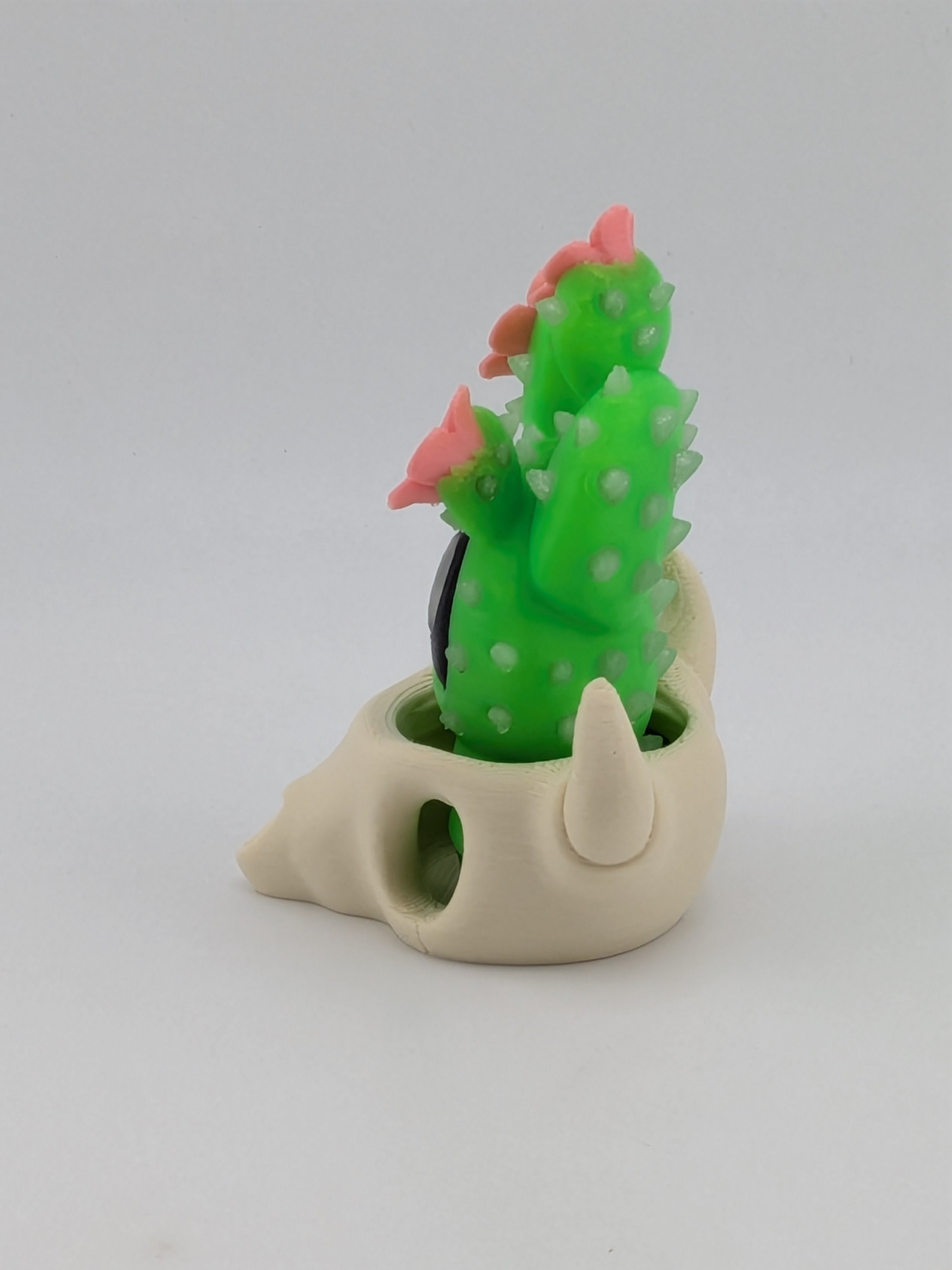 🌵✨ Glow-in-the-Dark Bloblab Flower Cactus! 🌸 Adorable 3D Printed Desk Pet & Pot 👀🪴