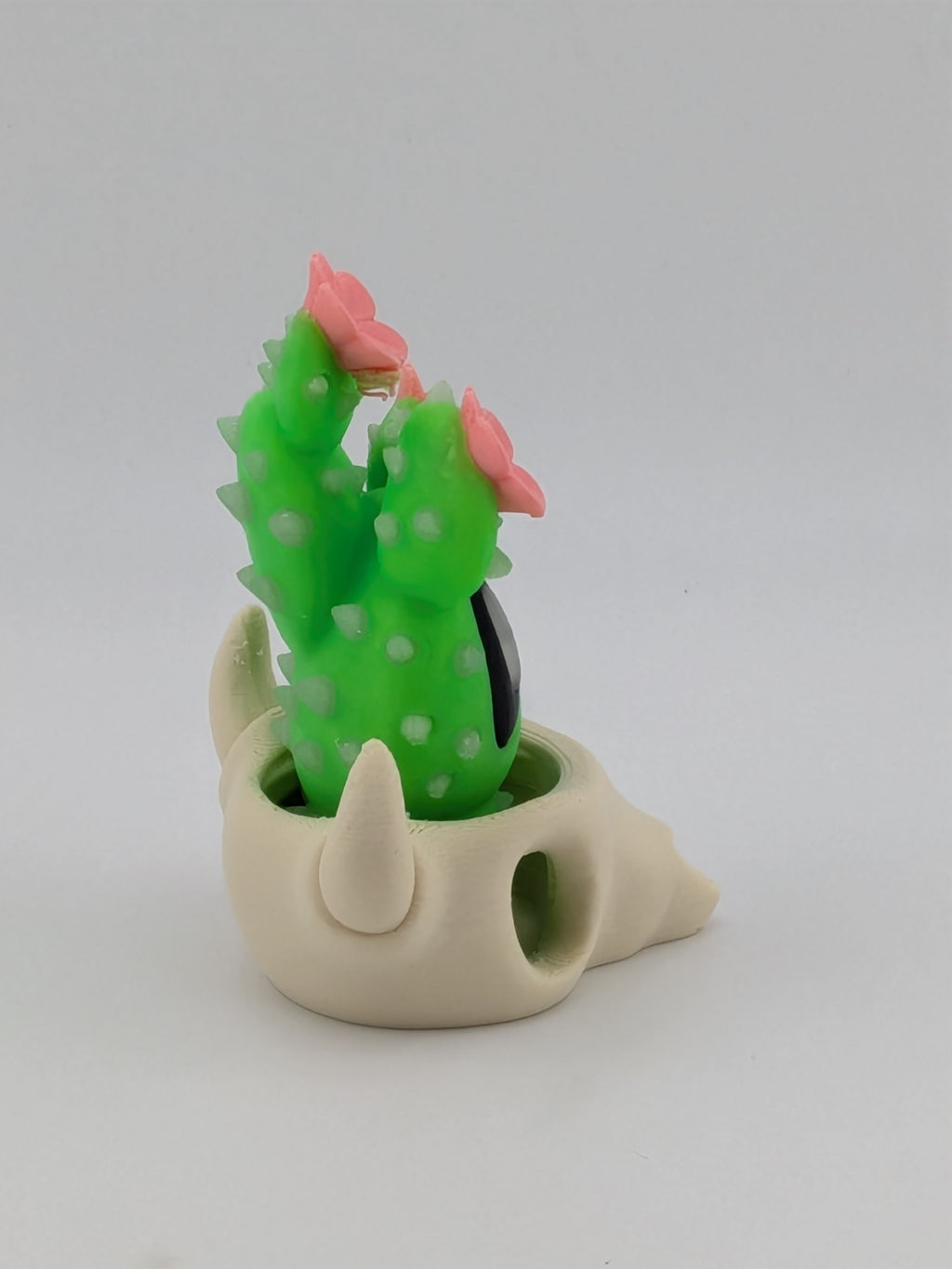 🌵✨ Glow-in-the-Dark Bloblab Flower Cactus! 🌸 Adorable 3D Printed Desk Pet & Pot 👀🪴