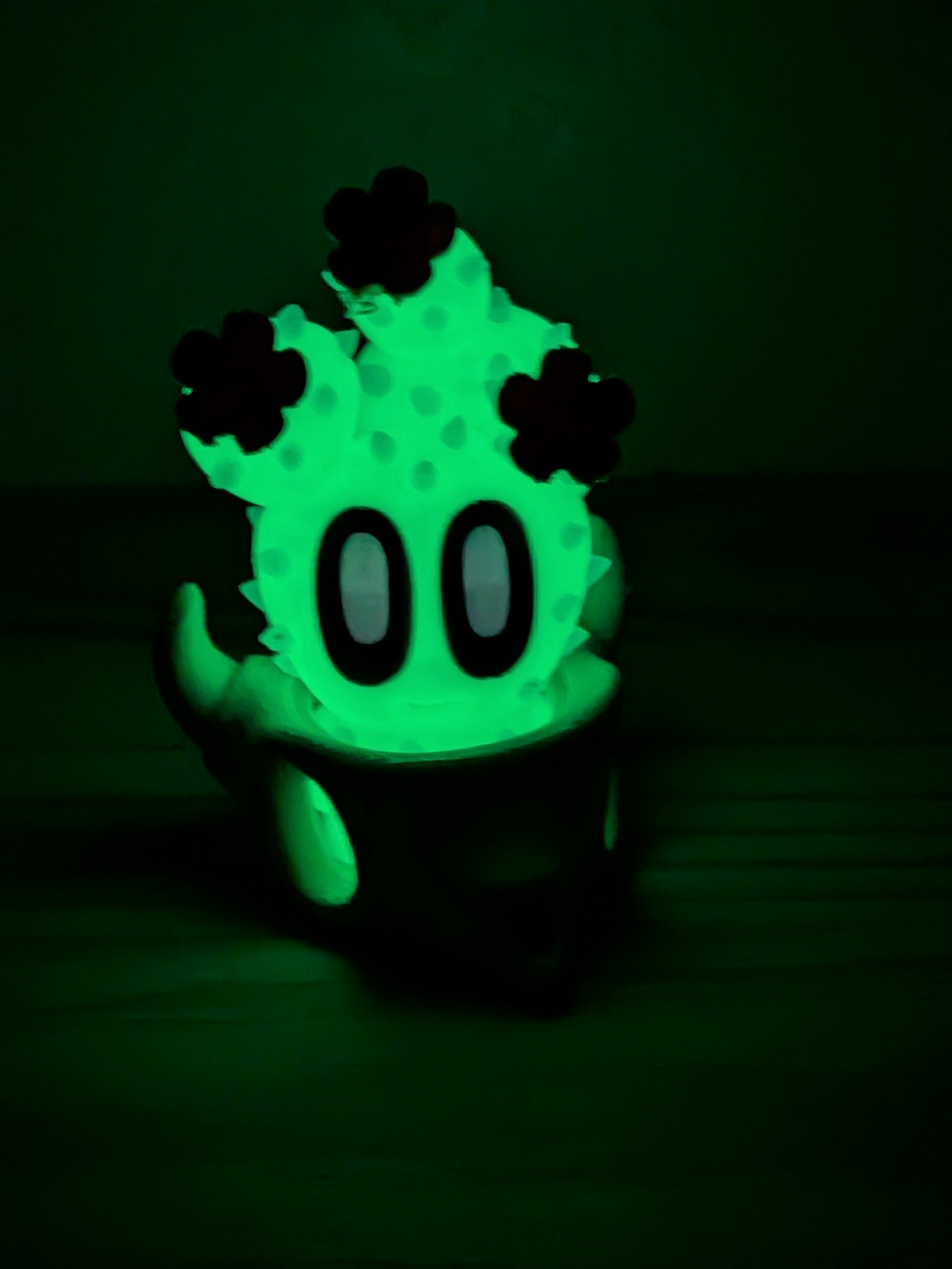 🌵✨ Glow-in-the-Dark Bloblab Flower Cactus! 🌸 Adorable 3D Printed Desk Pet & Pot 👀🪴