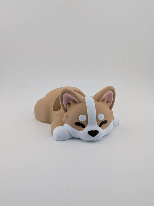 5.75 Inch Corgi Phone Holder 3D Printed Desk Pet Smartphone Stand