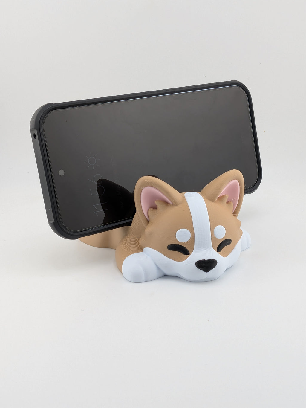 5.75 Inch Corgi Phone Holder 3D Printed Desk Pet Smartphone Stand