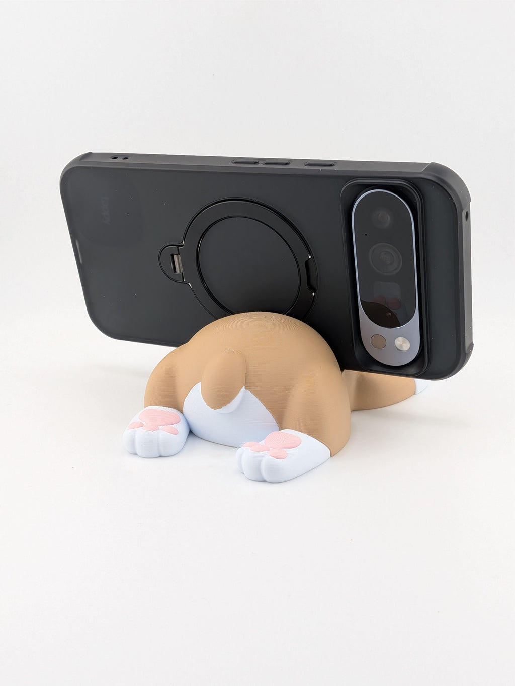 5.75 Inch Corgi Phone Holder 3D Printed Desk Pet Smartphone Stand