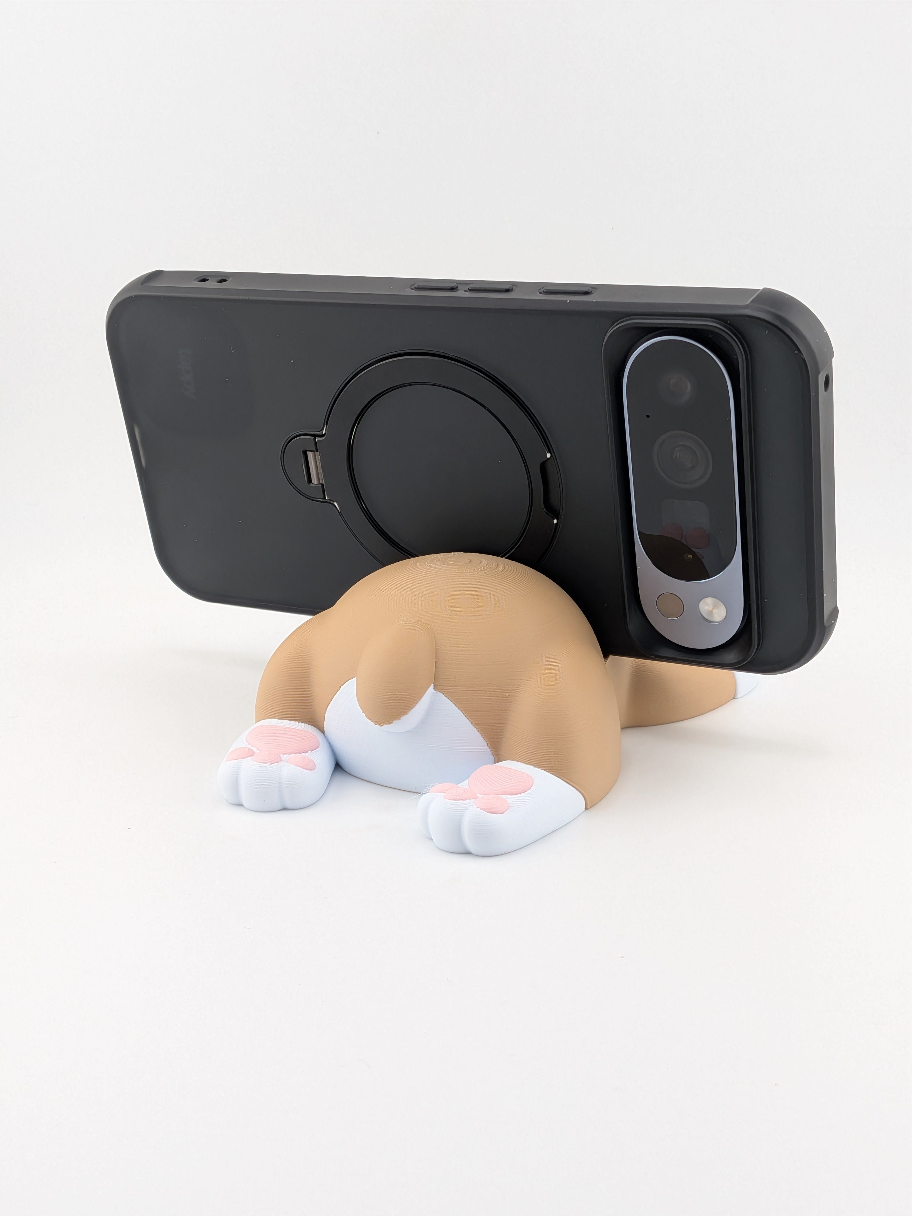 5.75 Inch Corgi Phone Holder 3D Printed Desk Pet Smartphone Stand