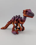 6.25 Inch Skeleton Pyroraptor Articulated Flexi Dinosaur Rainbow Bone Fidget Toy