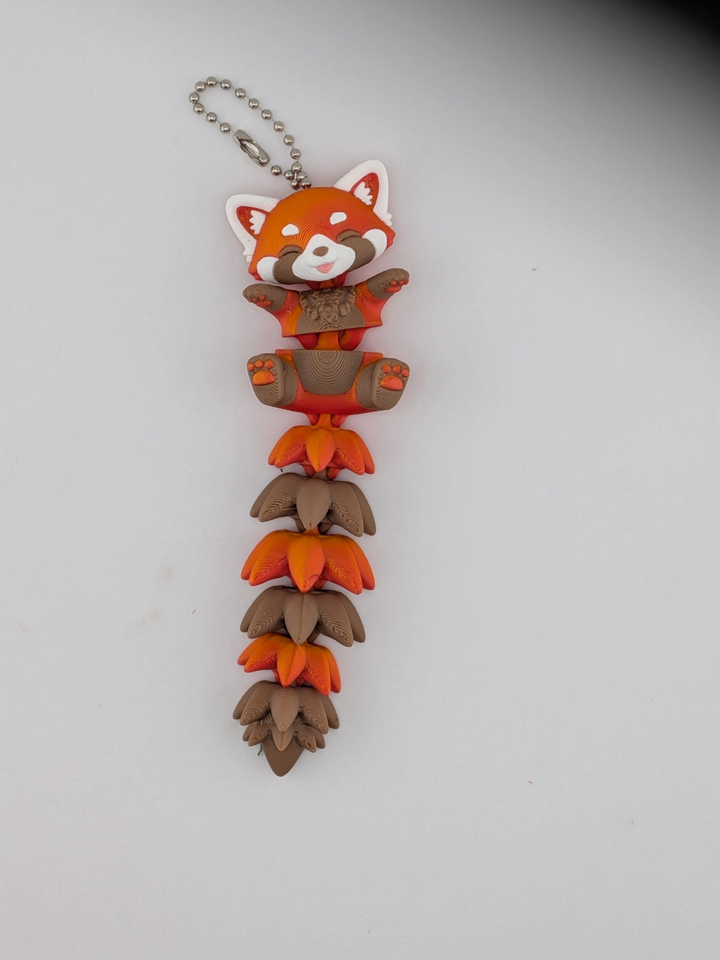 5 Inch Fluffy Tail Red Panda Keychain Articulated Cute Fidget Buddy Set