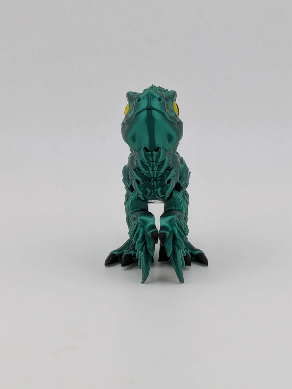 3.5 Inch Articulated Pyroraptor Dinosaur Camo and Pastel Rainbow Filament Toy