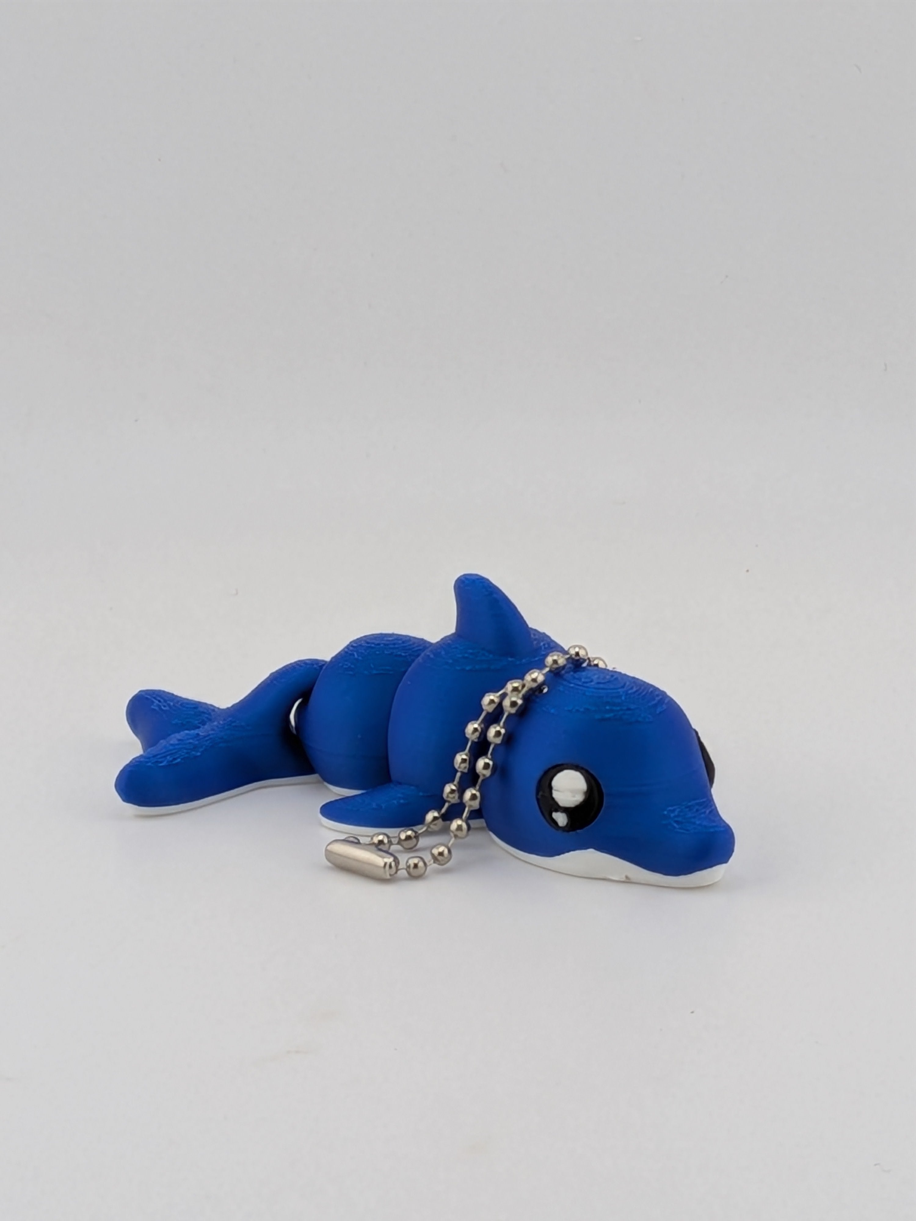 3.5 Inch Articulated Dolphin Keychain Cute Ocean Life Ring Fidget Buddy Set