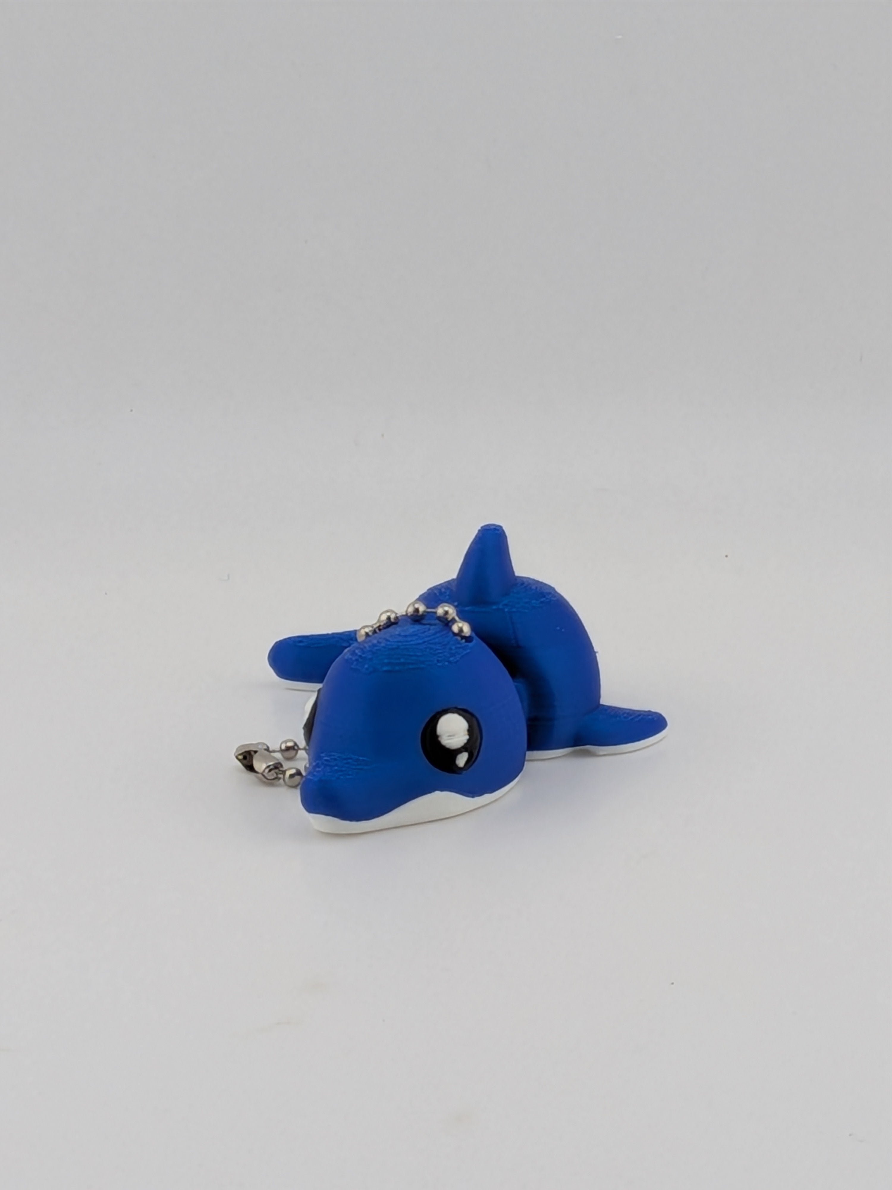 3.5 Inch Articulated Dolphin Keychain Cute Ocean Life Ring Fidget Buddy Set