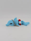3.5 Inch Articulated Dolphin Keychain Cute Ocean Life Ring Fidget Buddy Set