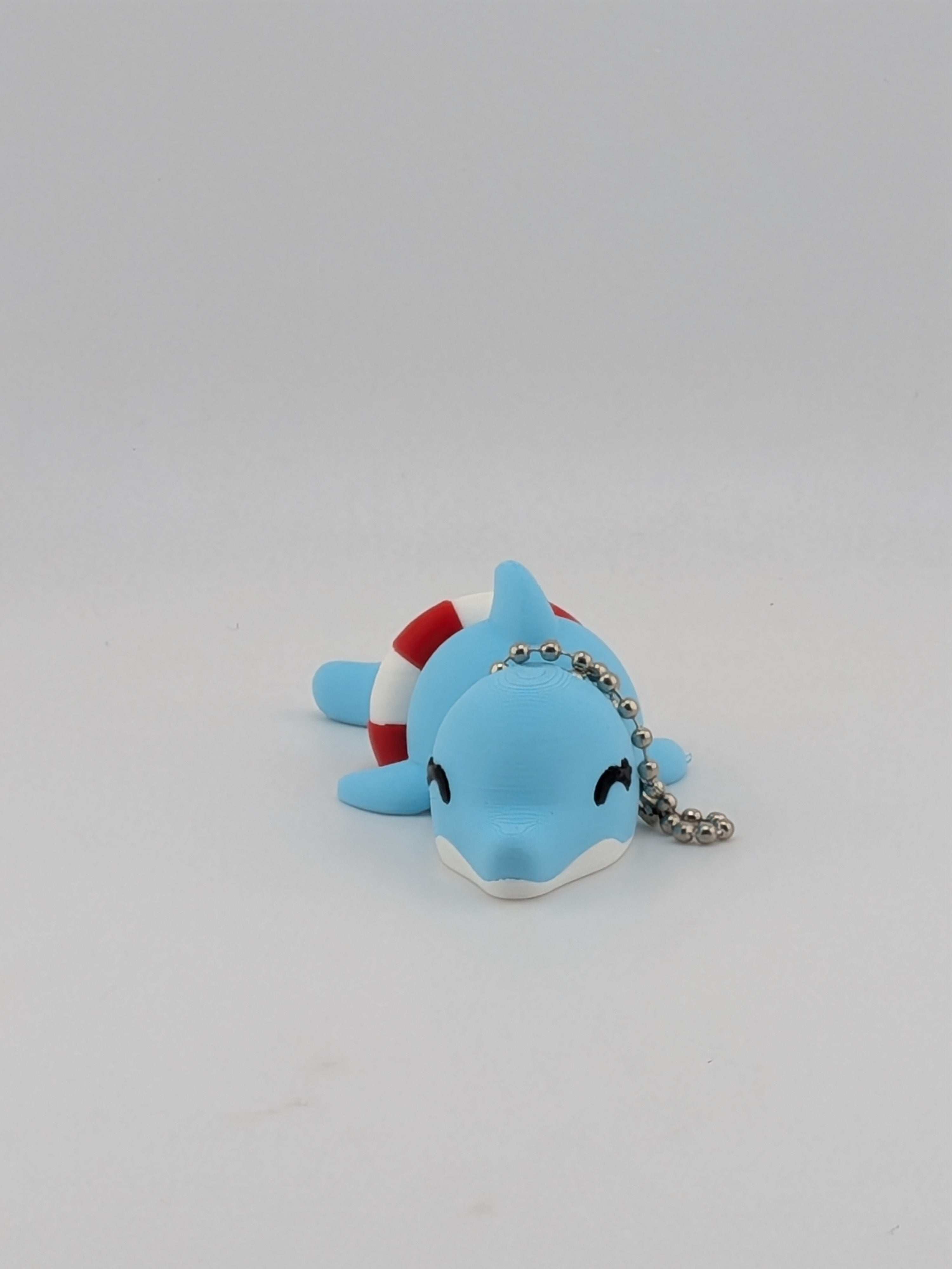 3.5 Inch Articulated Dolphin Keychain Cute Ocean Life Ring Fidget Buddy Set