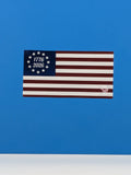 USA 250th Anniversary Flag Vinyl Sticker 1776 to 2026 Betsy Ross Decal 4x2 Inch