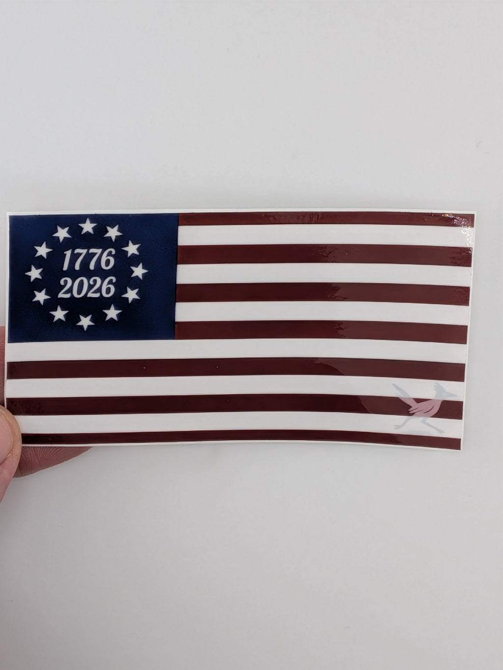 USA 250th Anniversary Flag Vinyl Sticker 1776 to 2026 Betsy Ross Decal 4x2 Inch