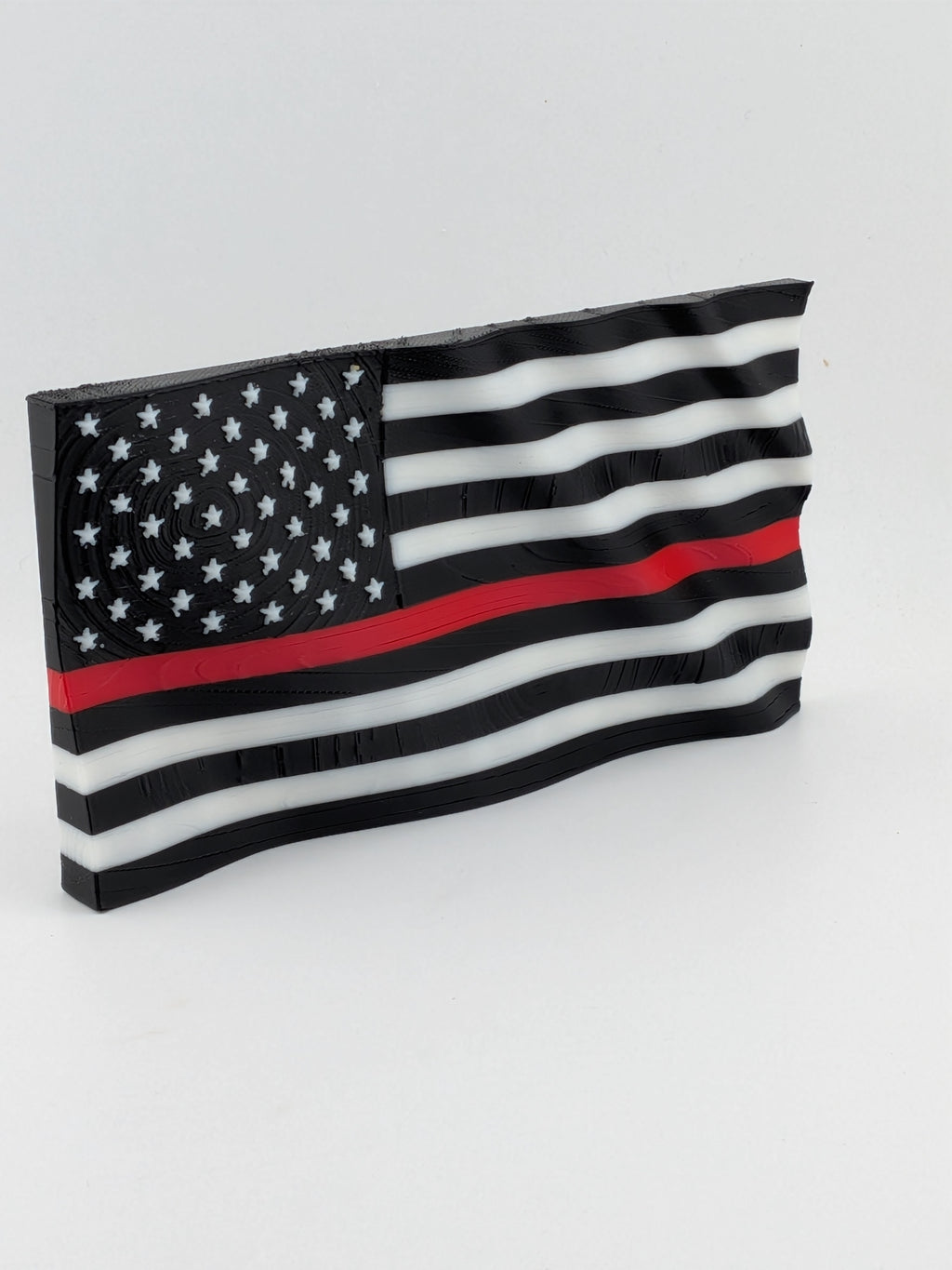 5.5 Inch Thin Blue Line American Flag Waving Magnet First Responder Tribute
