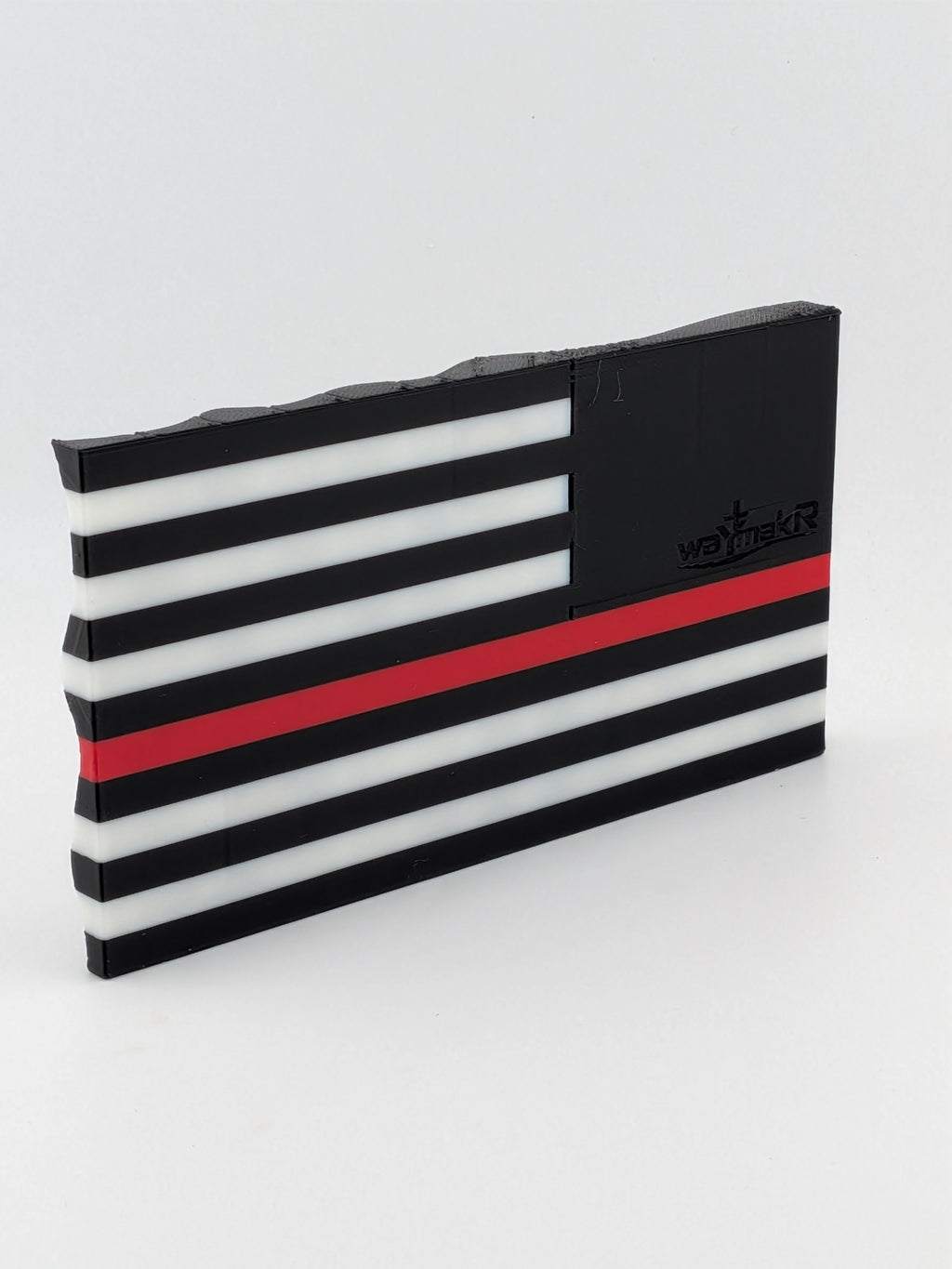 5.5 Inch Thin Blue Line American Flag Waving Magnet First Responder Tribute