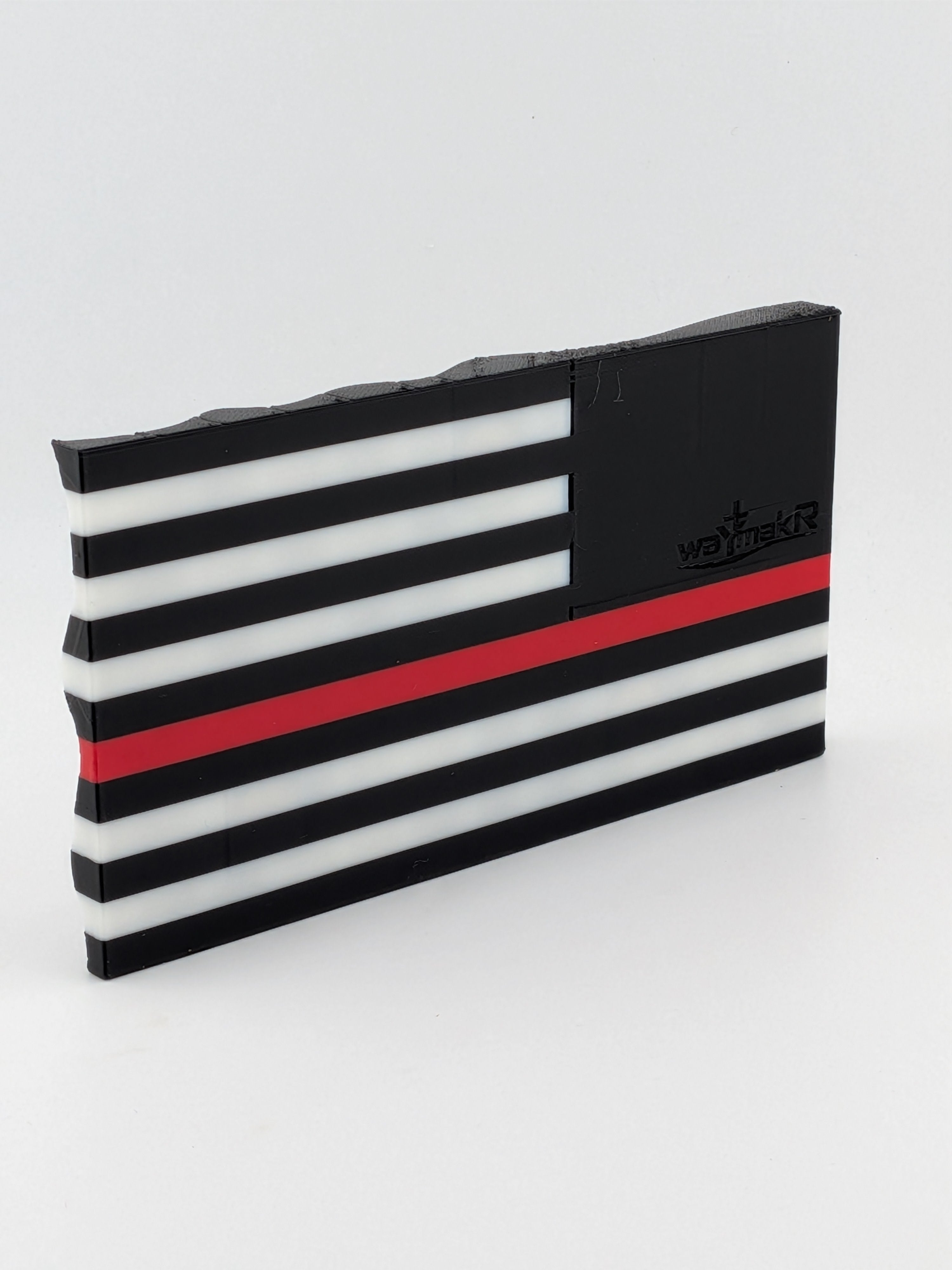5.5 Inch Thin Blue Line American Flag Waving Magnet First Responder Tribute
