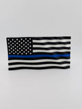 5.5 Inch Thin Blue Line American Flag Waving Magnet First Responder Tribute