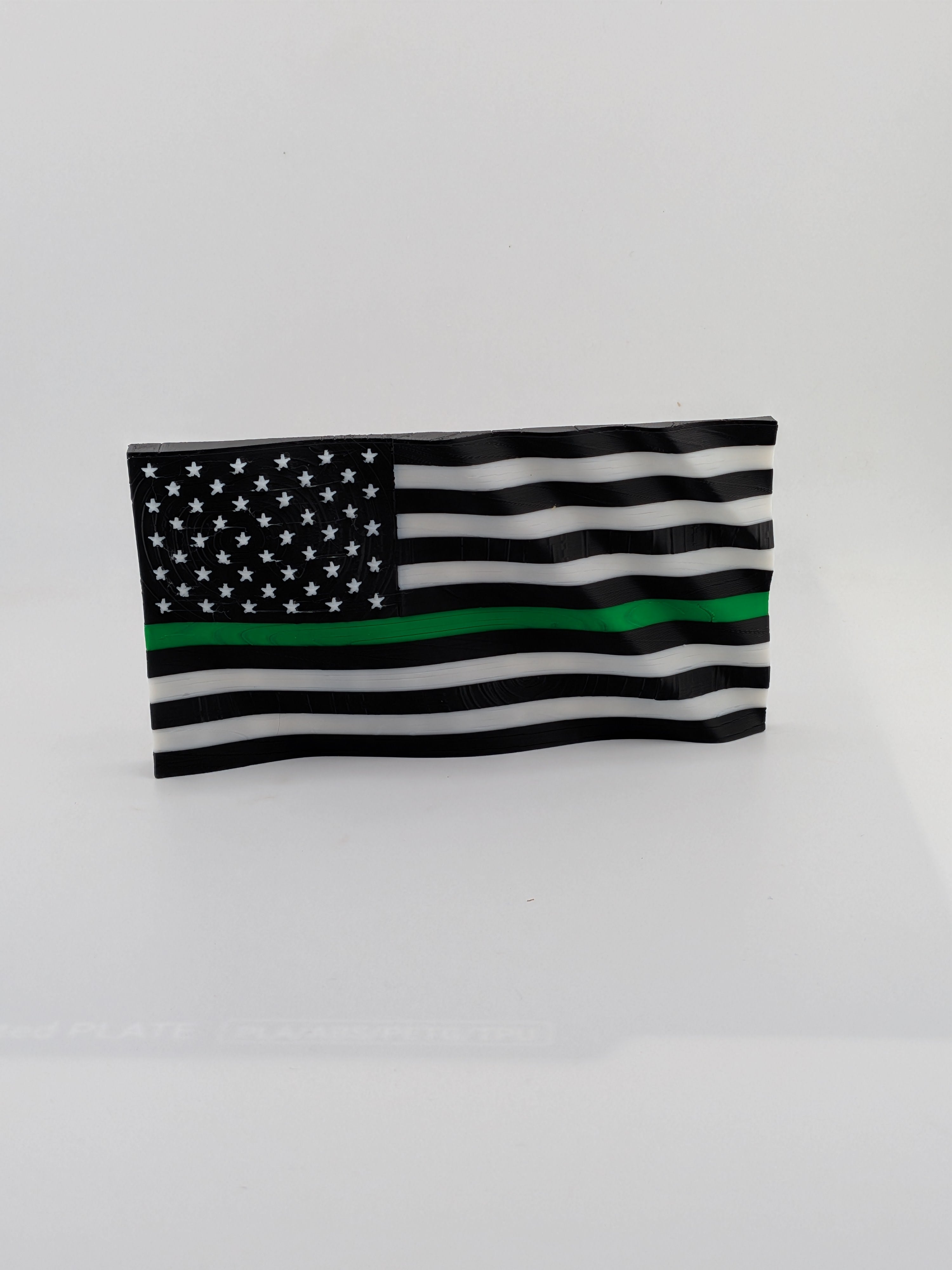 5.5 Inch Thin Blue Line American Flag Waving Magnet First Responder Tribute