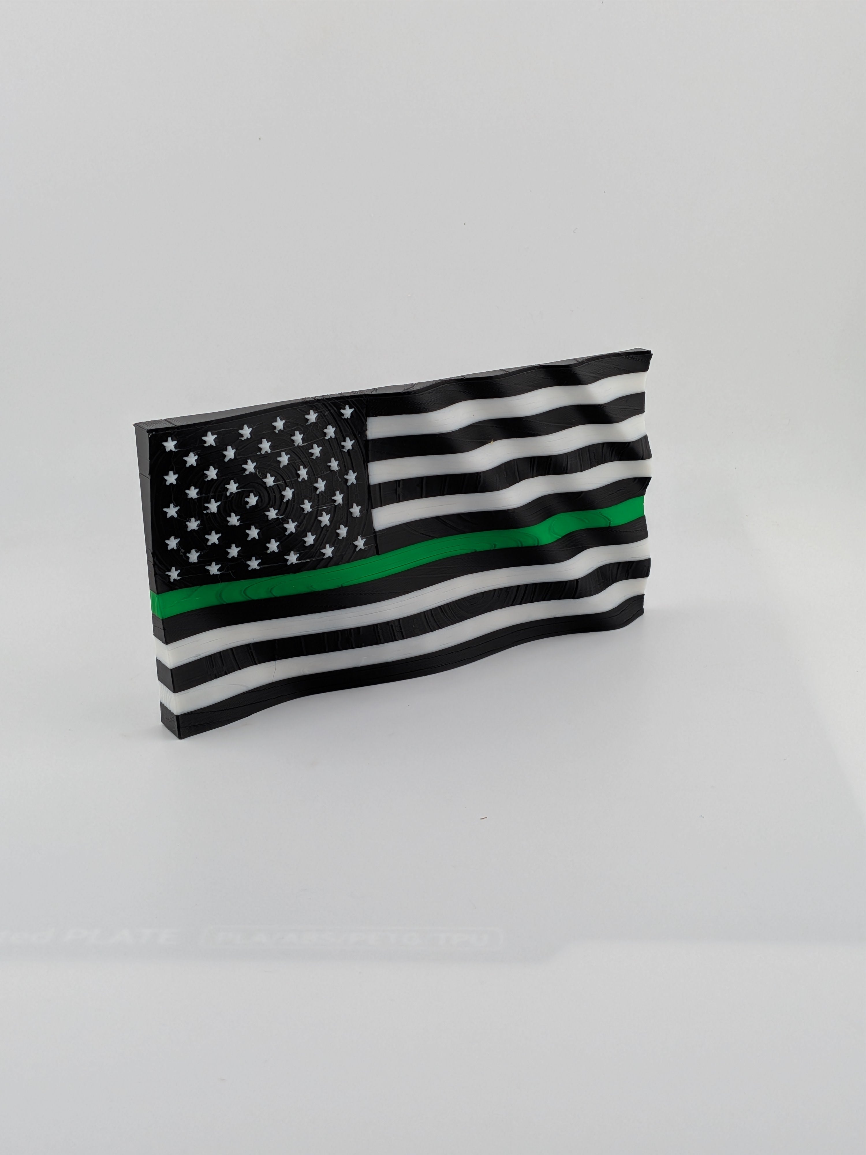 5.5 Inch Thin Blue Line American Flag Waving Magnet First Responder Tribute