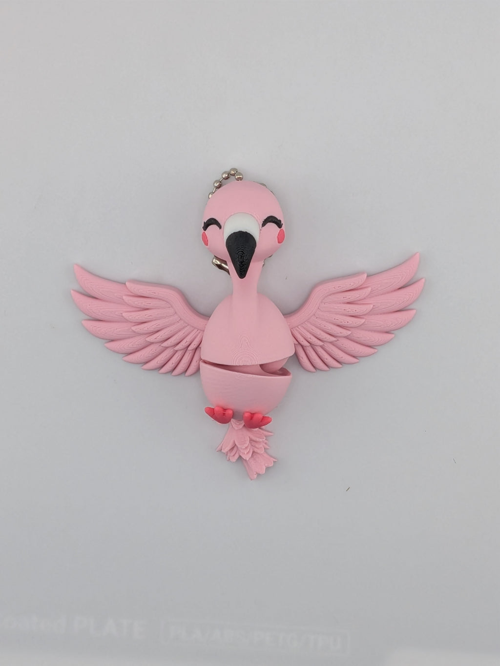 3.25 Inch Articulated Flamingo Keychain Cute Tropical Bird Fidget Buddy
