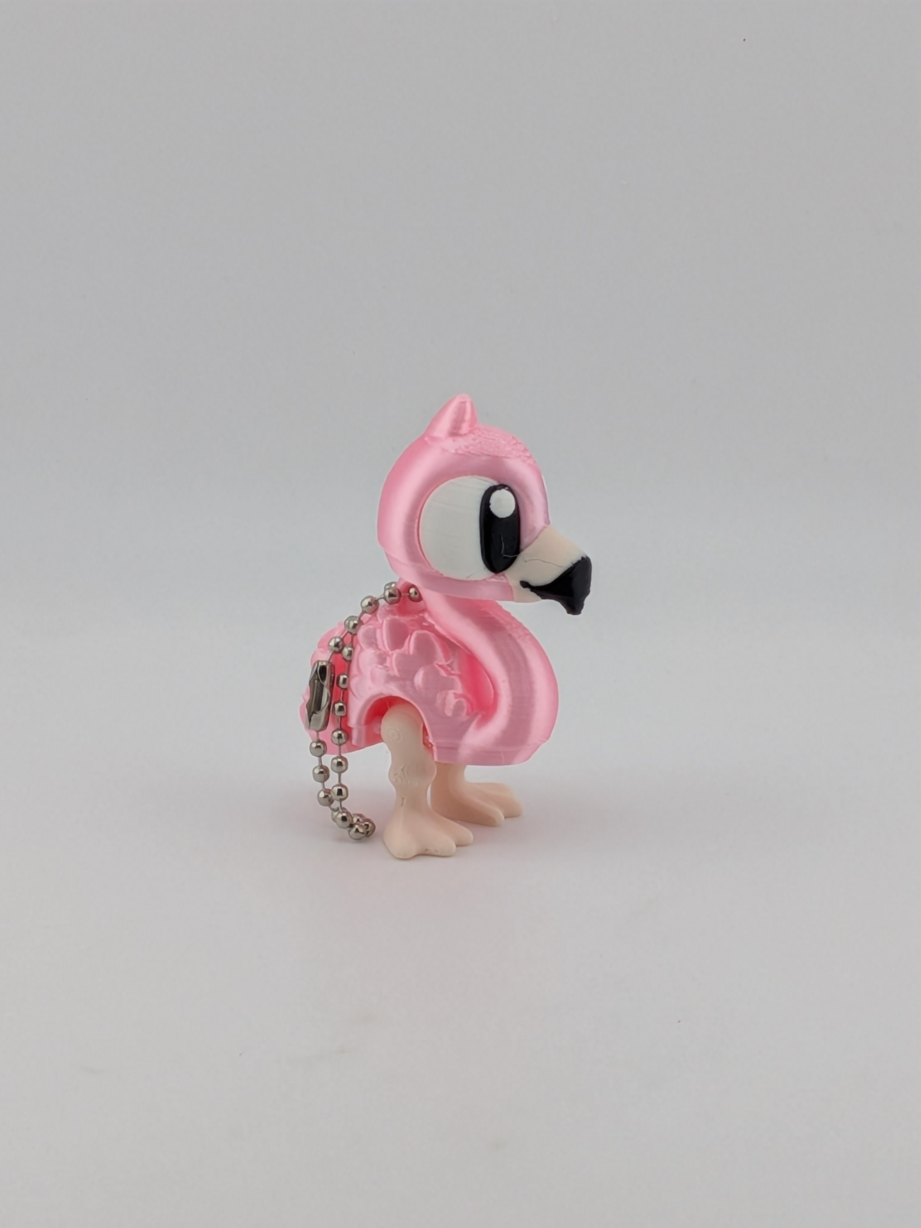🦩💖 Mini Flexi-Flamingo Keychain Buddy! ✨ 2.38" Articulated "Strut-Star" Bag Charm 🌴🩰