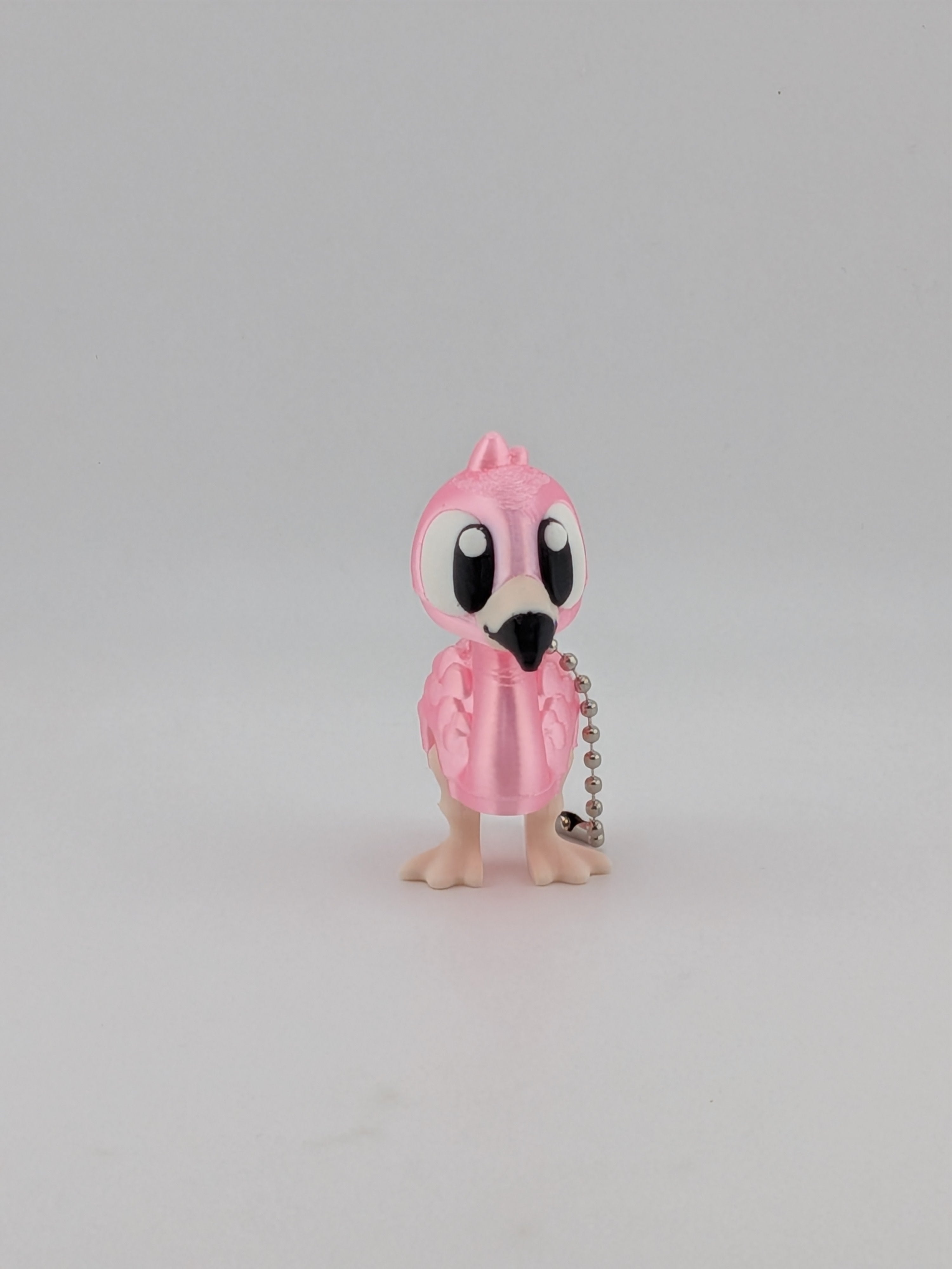 🦩💖 Mini Flexi-Flamingo Keychain Buddy! ✨ 2.38" Articulated "Strut-Star" Bag Charm 🌴🩰