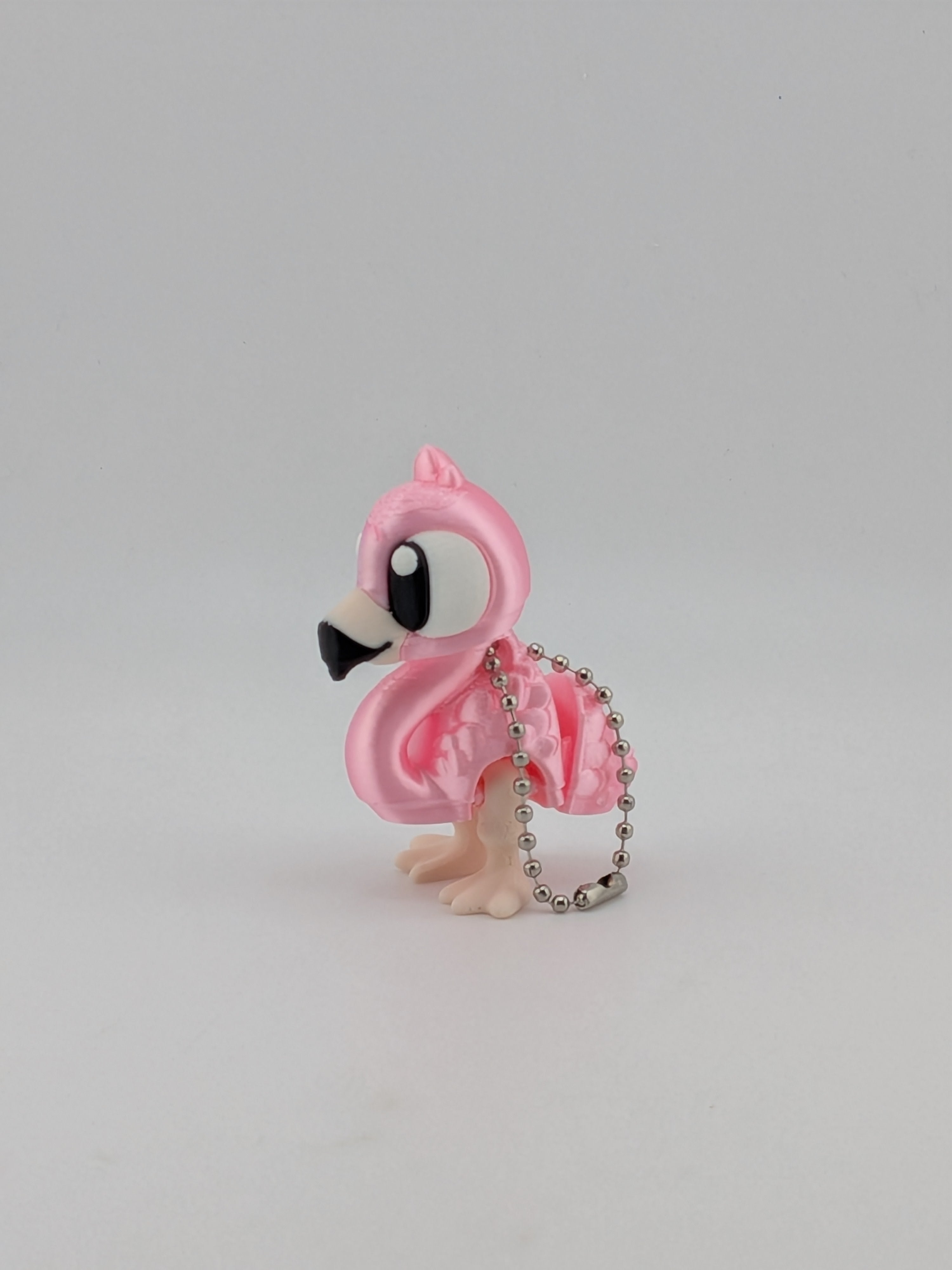 🦩💖 Mini Flexi-Flamingo Keychain Buddy! ✨ 2.38" Articulated "Strut-Star" Bag Charm 🌴🩰