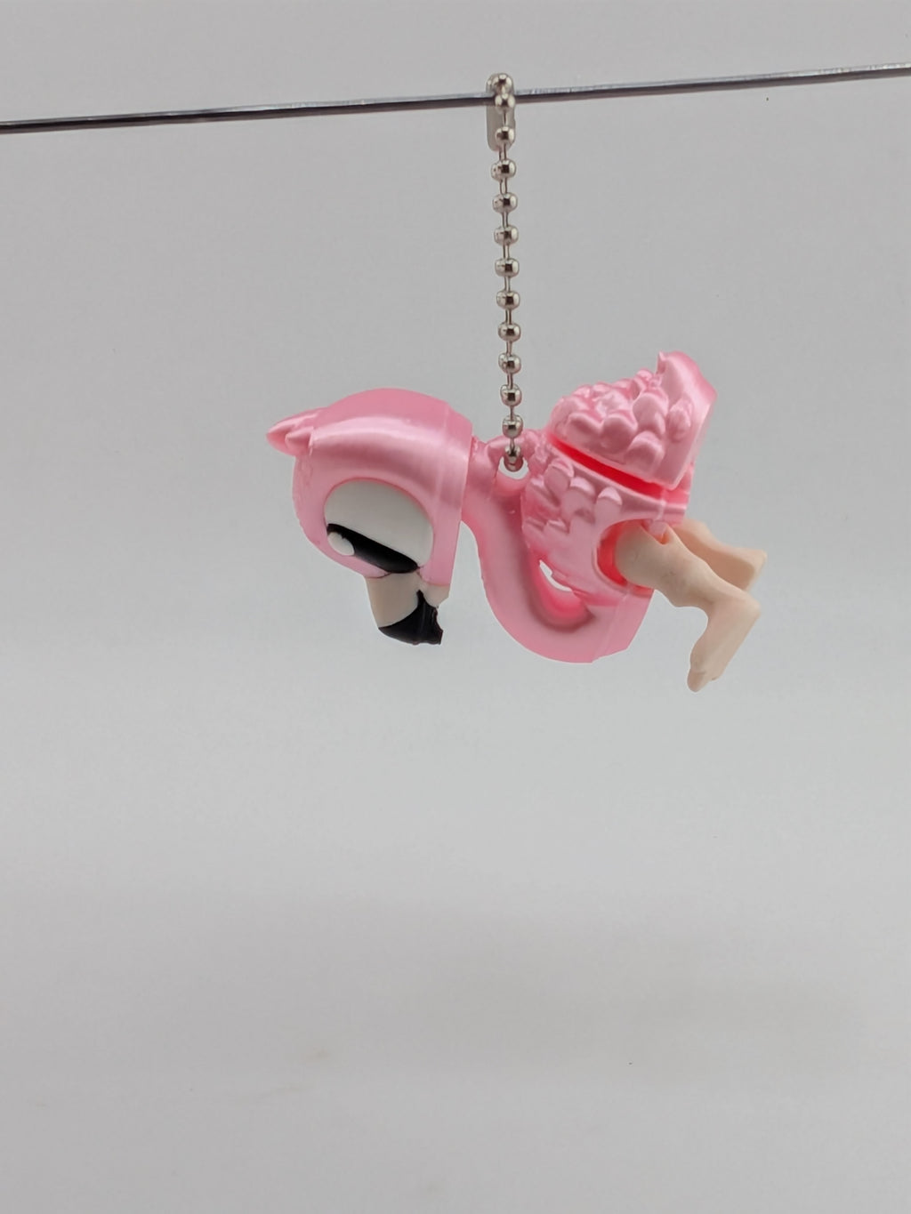 🦩💖 Mini Flexi-Flamingo Keychain Buddy! ✨ 2.38" Articulated "Strut-Star" Bag Charm 🌴🩰