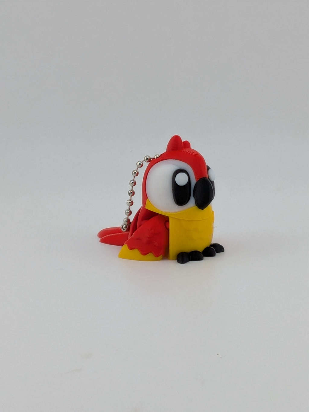 1.75 Inch Macaw Parrot Keychain Articulated Cute Tropical Bird Fidget Buddy