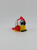1.75 Inch Macaw Parrot Keychain Articulated Cute Tropical Bird Fidget Buddy