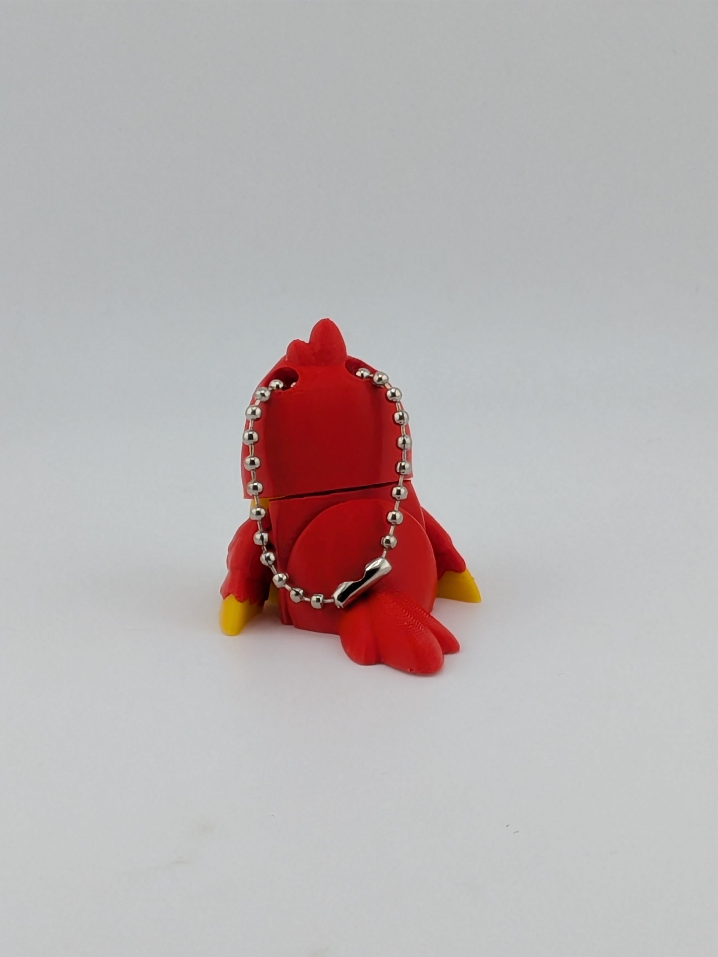 1.75 Inch Macaw Parrot Keychain Articulated Cute Tropical Bird Fidget Buddy