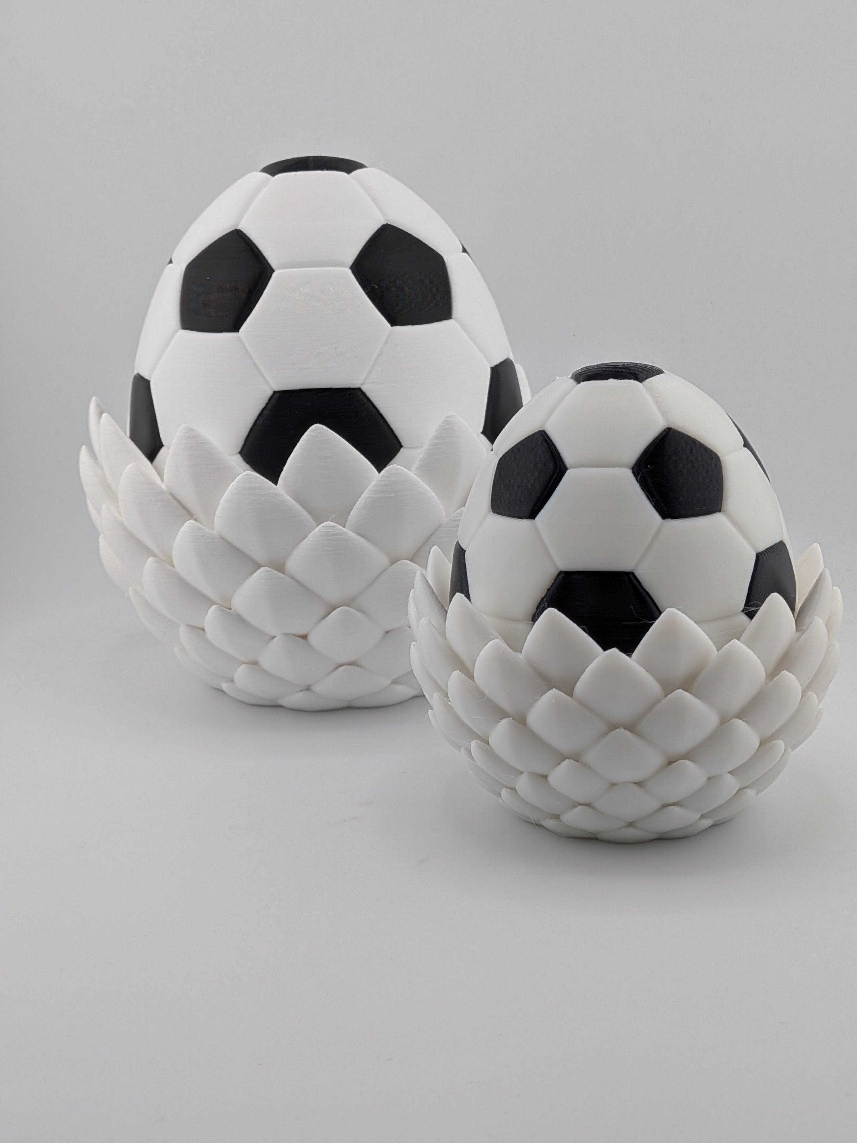 Soccer Dragon Egg Set 3D Printed Articulated Flexi Sports Mascot 2 Dragon Bundle