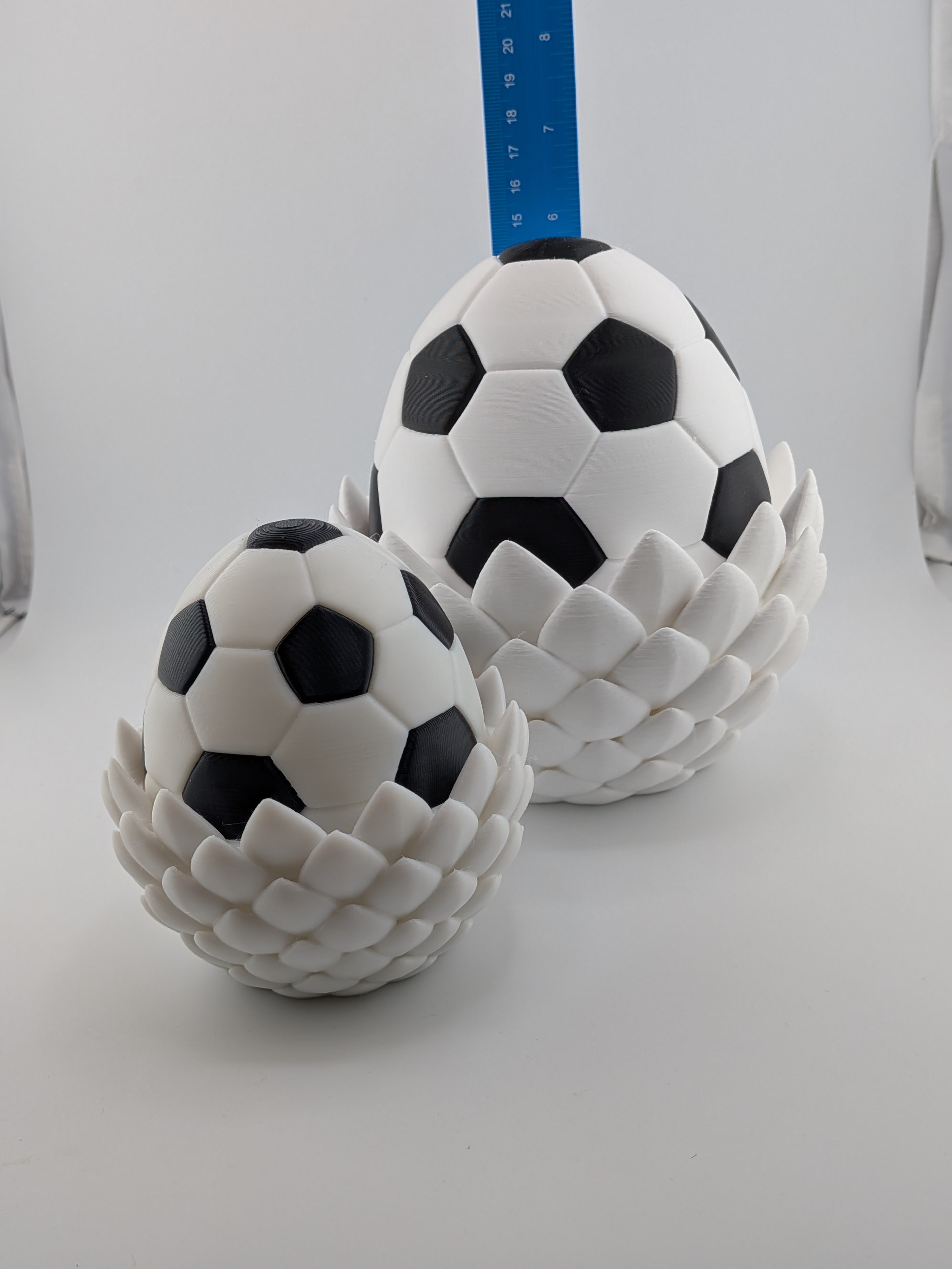 Soccer Dragon Egg Set 3D Printed Articulated Flexi Sports Mascot 2 Dragon Bundle